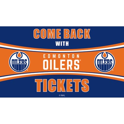  Edmonton Oilers 28" x 16" Come Back With Tickets Door Mat