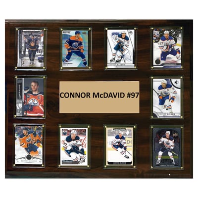Connor McDavid Edmonton Oilers 15" x 18" Trading Card Plaque
