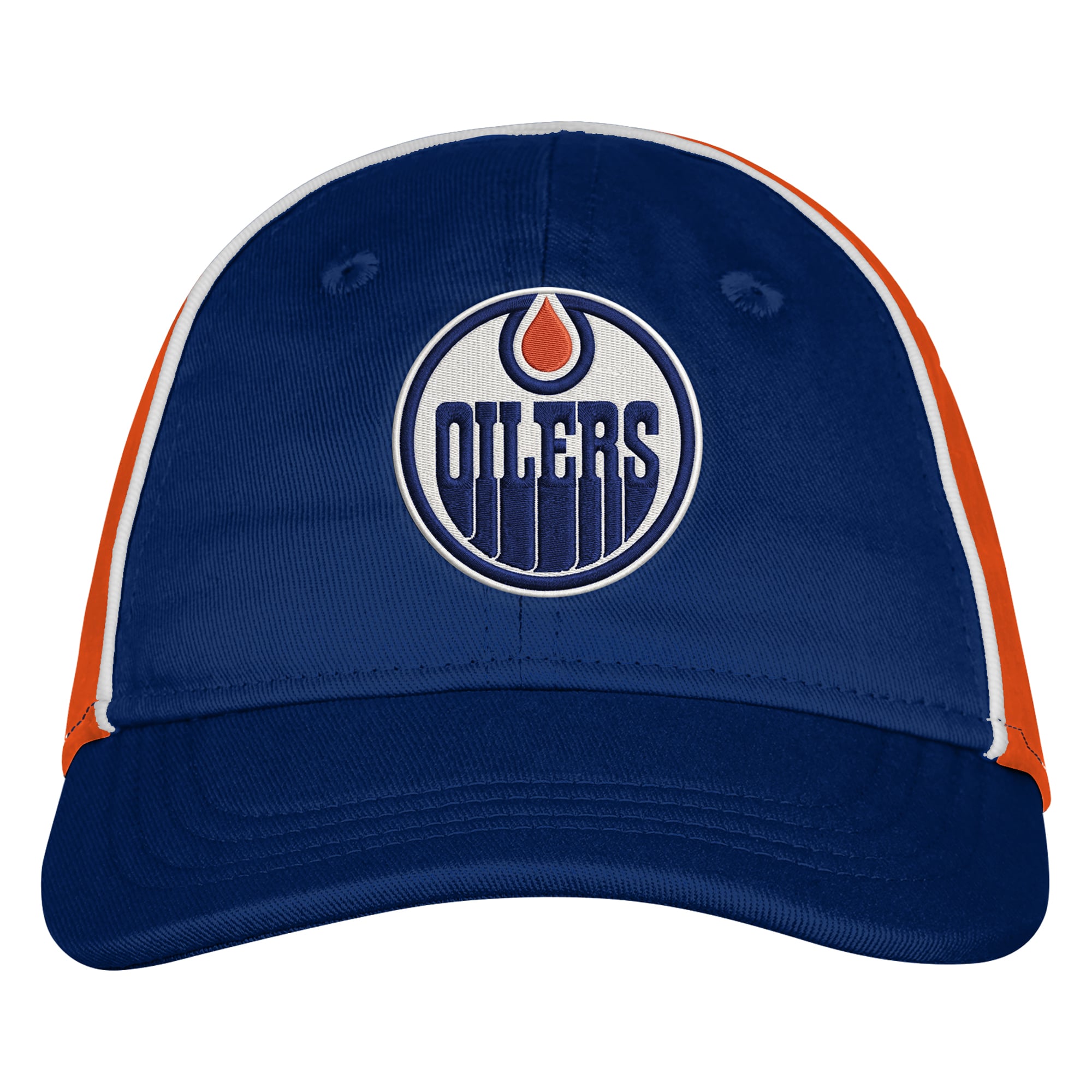 Bonnet slouch bleu à blocs de couleurs des Oilers d'Edmonton pour bébé Outerstuff