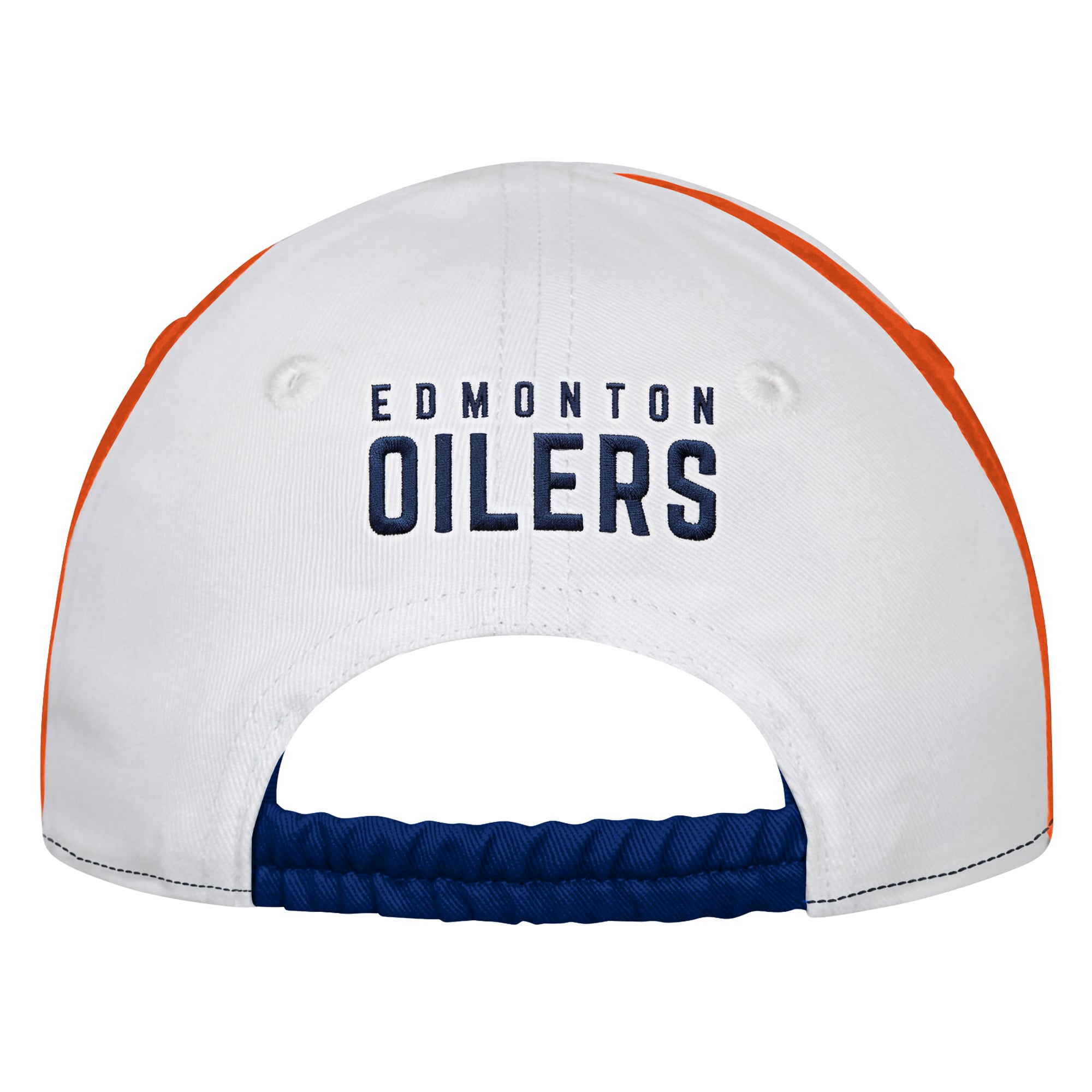Bonnet slouch bleu à blocs de couleurs des Oilers d'Edmonton pour bébé Outerstuff