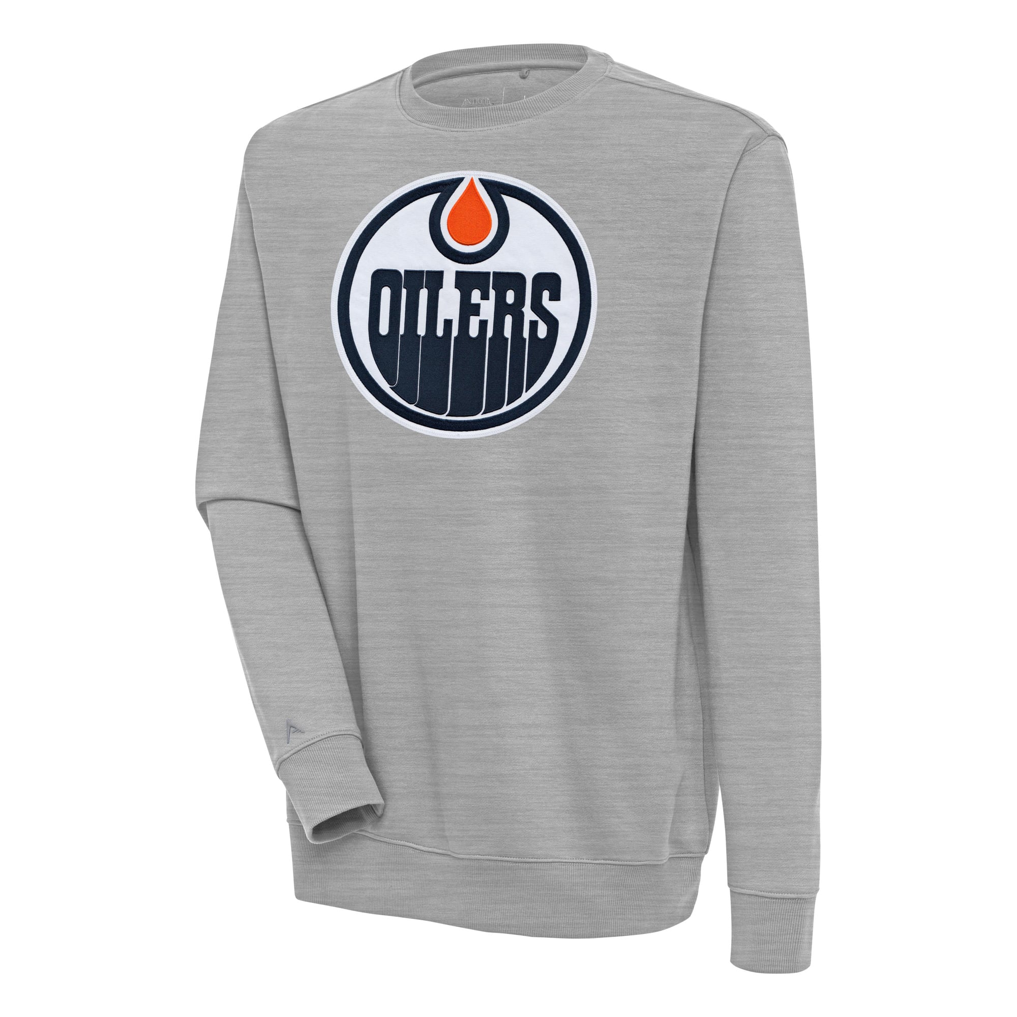 Edmonton Oilers Antigua Victory Pullover Sweatshirt - Heather Gray