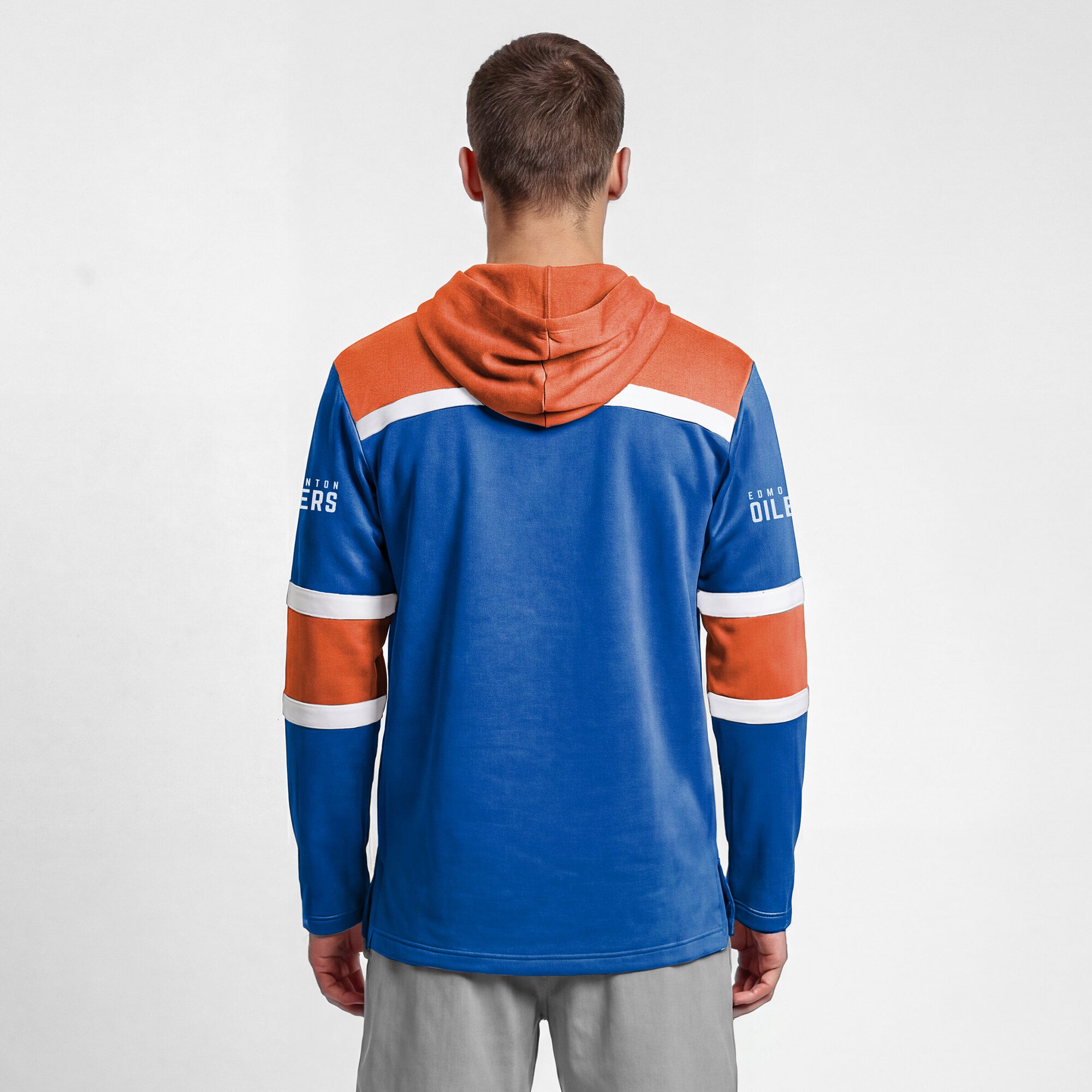 Sweat à capuche en polaire Lacer pour homme, Champion Royal Edmonton Oilers