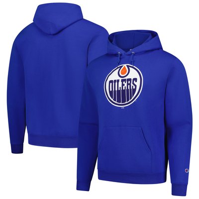 Edmonton Oilers Champion Primary Logo Pullover Hoodie - Royal