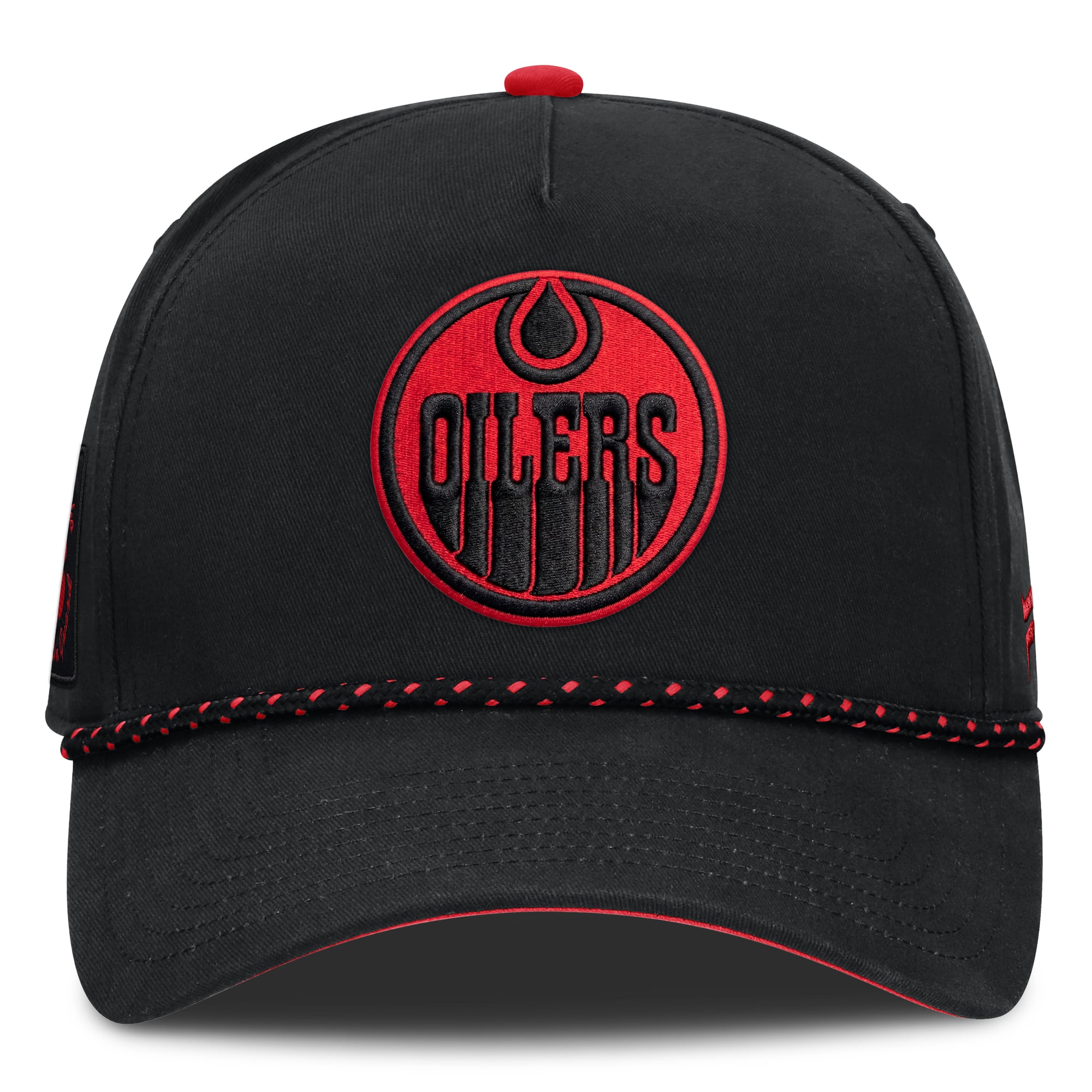 Men's Fanatics Black Edmonton Oilers Canada Military Appreciation Authentic Pro A-Frame Adjustable Hat