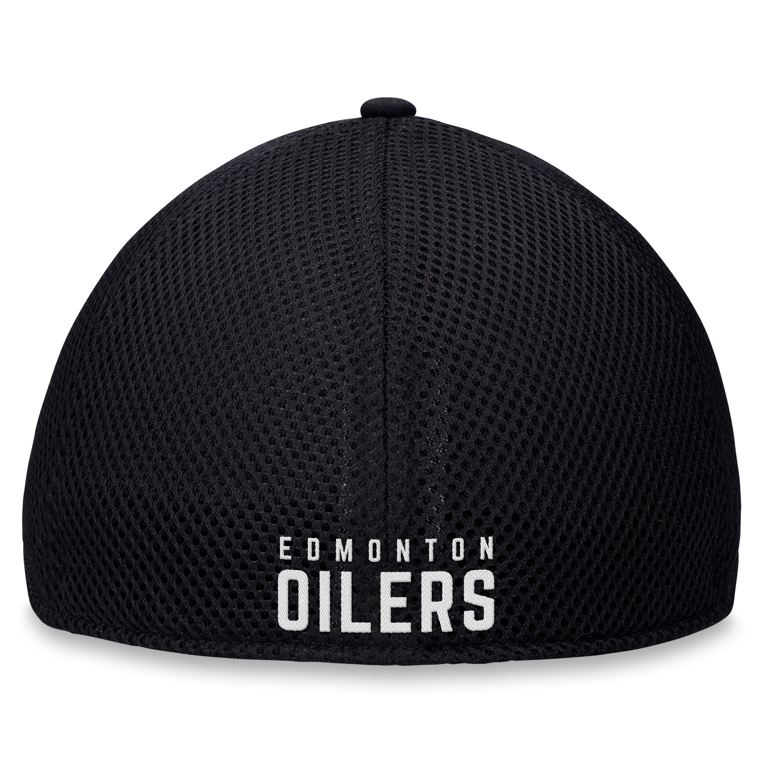 Casquette extensible à dos en maille ton sur Fanatics Black Edmonton Oilers pour homme