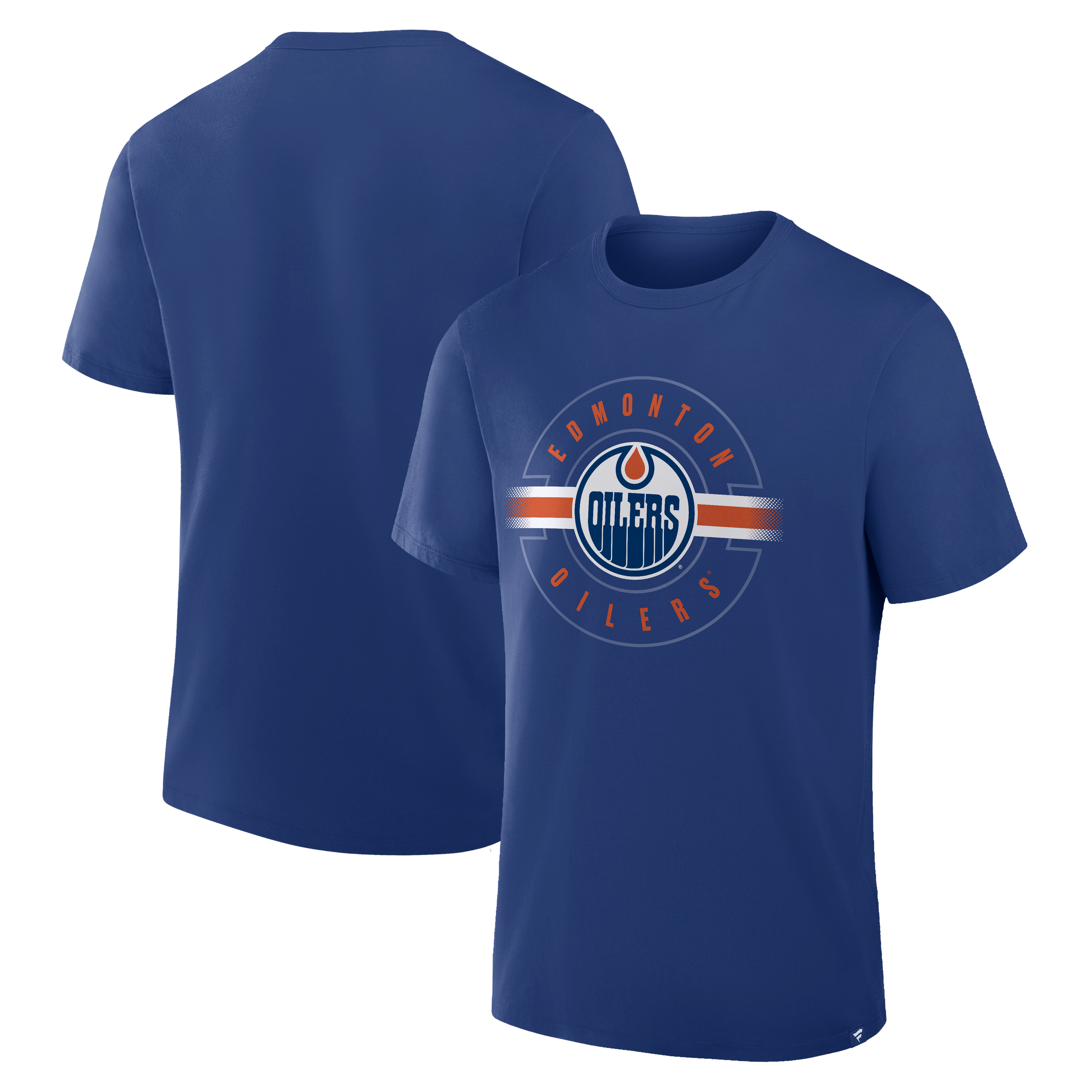 T-shirt à carreaux croisés Legacy des Oilers d'Edmonton bleu de Fanatics pour hommes