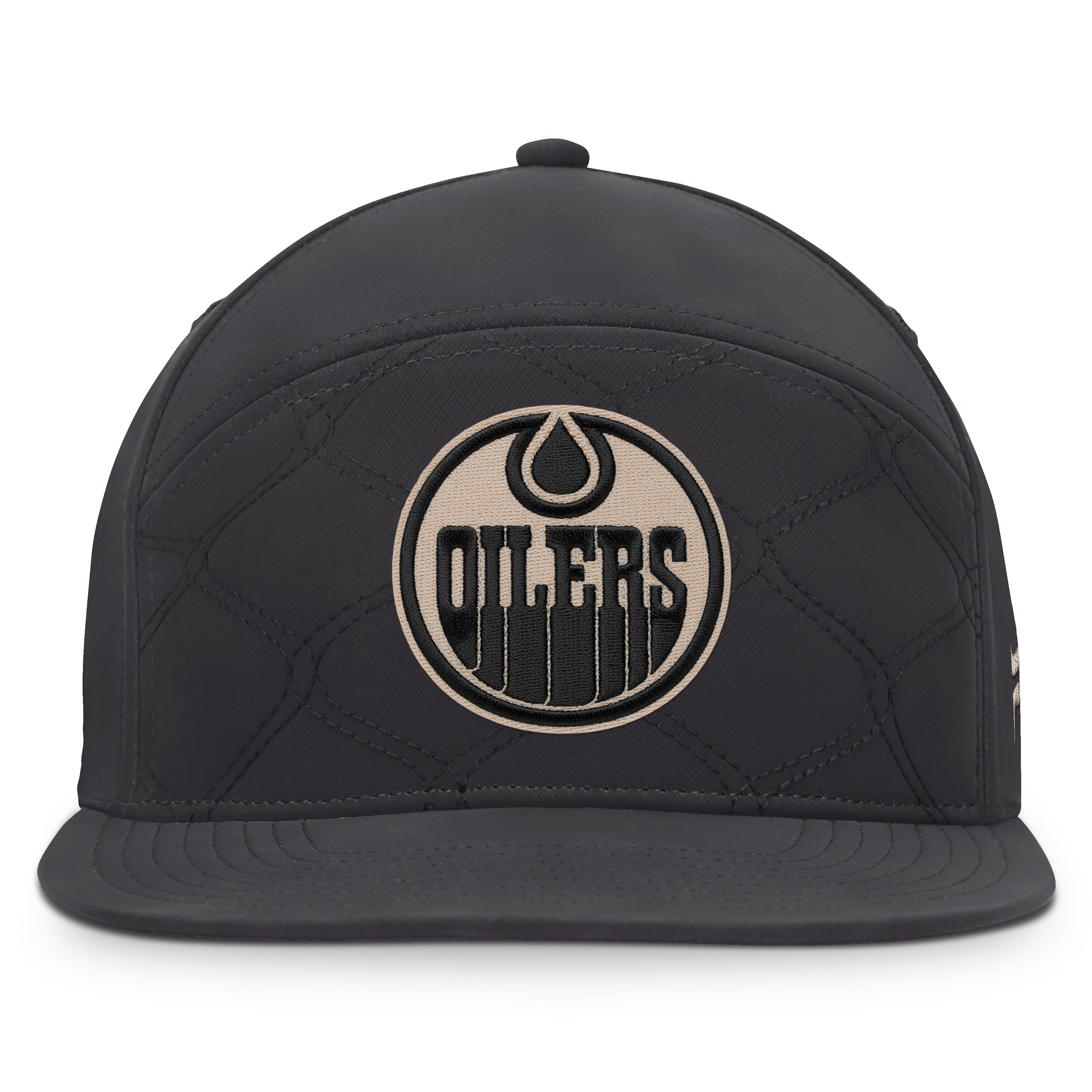 Casquette Fanatics pour homme, beige clair, Edmonton Oilers Authentic Pro Road Horizon Fit Snapback