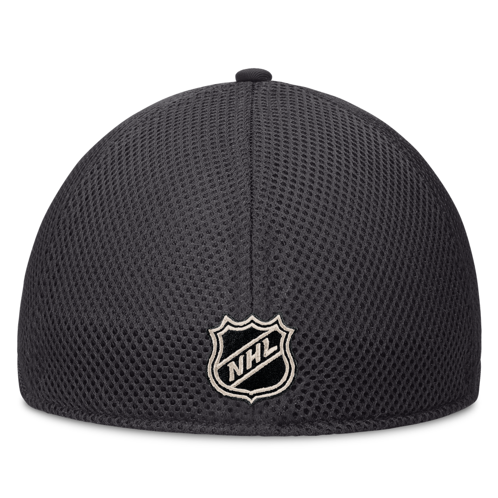 Edmonton Oilers Fanatics Authentic Pro Road Meshback Stretch Hat - Charcoal