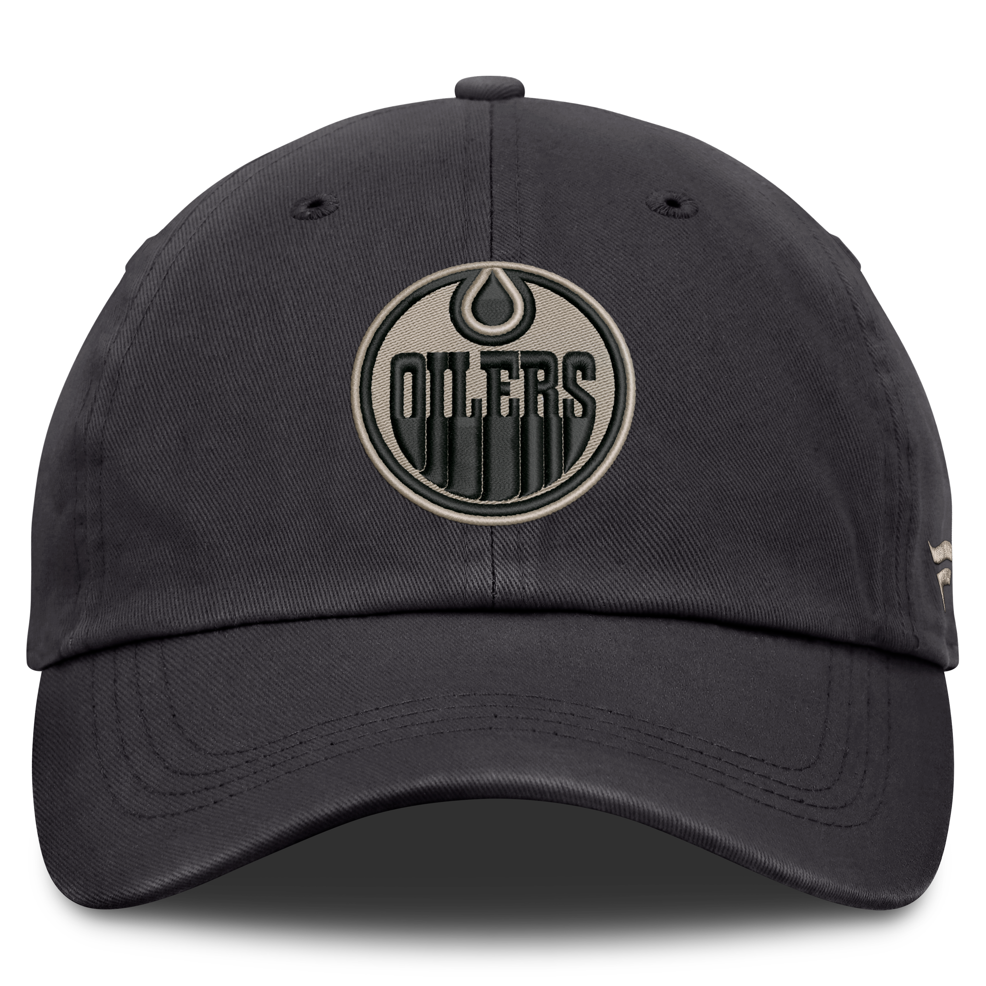 Men's Fanatics Charcoal Edmonton Oilers Authentic Pro Road Soft Wash Unstructured Adjustable Hat
