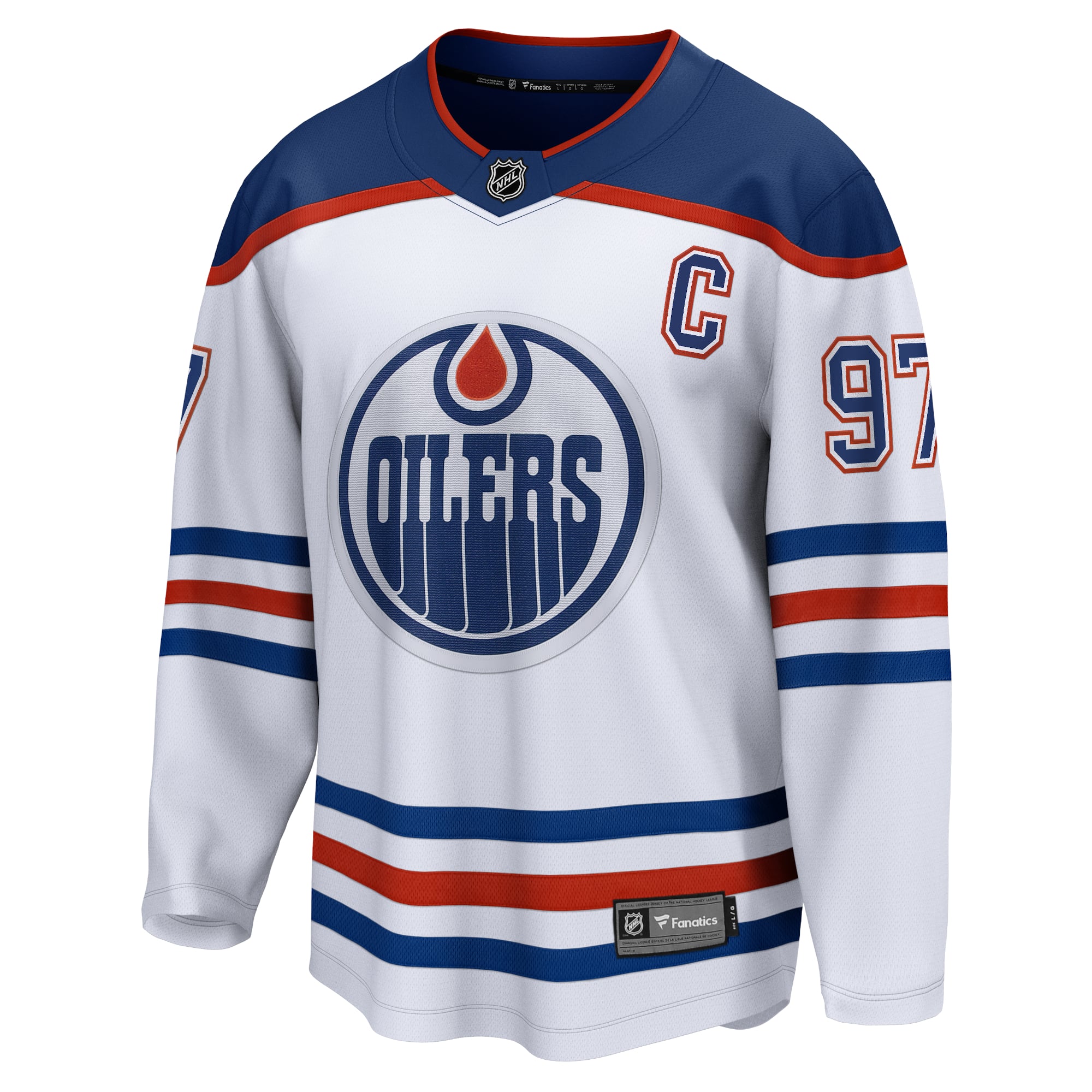 Maillot extérieur Breakaway blanc Connor McDavid des Oilers d'Edmonton (Fanatics) pour hommes