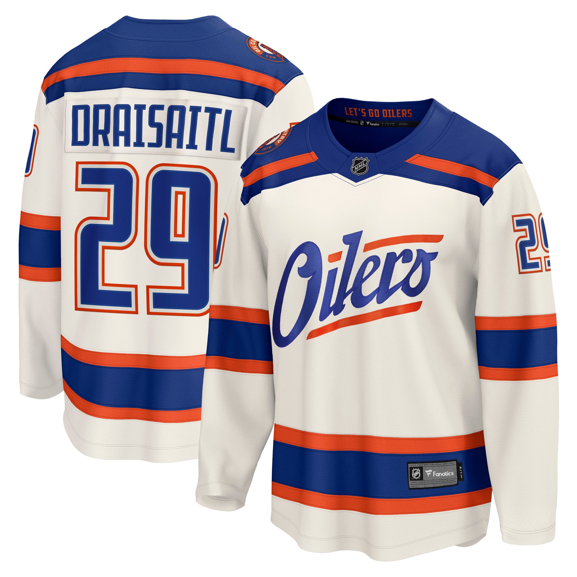 Maillot alternatif beige clair Leon Draisaitl des Oilers d'Edmonton pour hommes Fanatics Breakaway