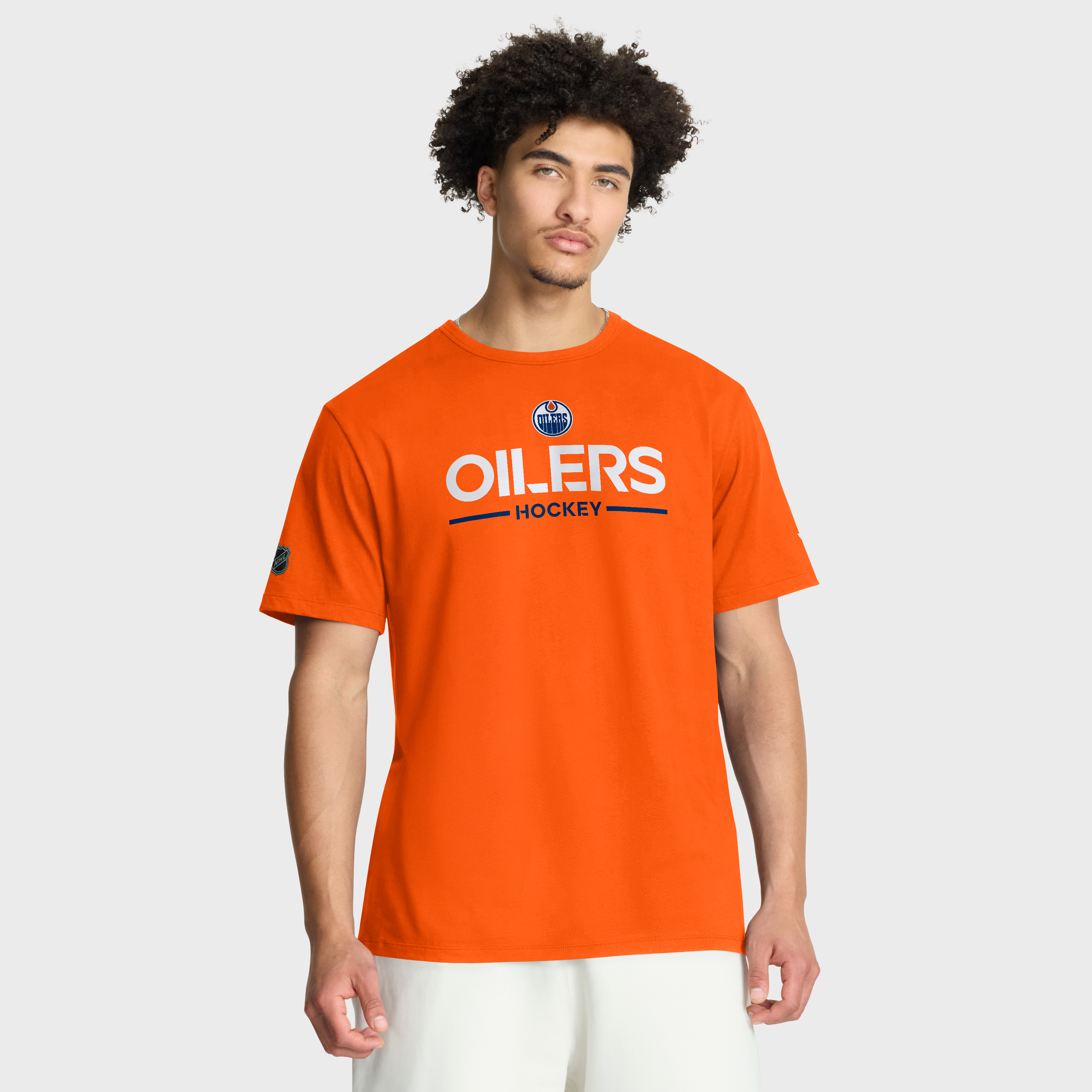 T-shirt authentique Pro Primary orange Fanatics des Oilers d'Edmonton pour homme