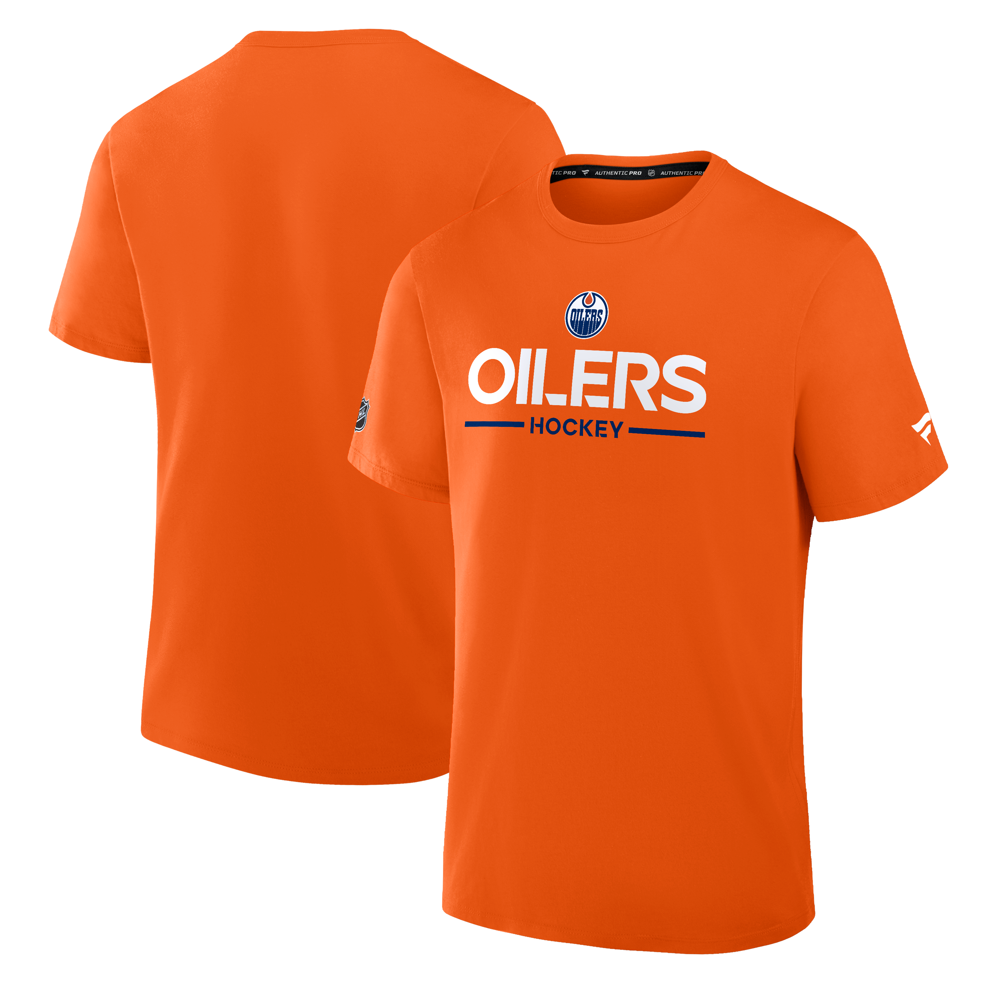 T-shirt authentique Pro Primary orange Fanatics des Oilers d'Edmonton pour homme