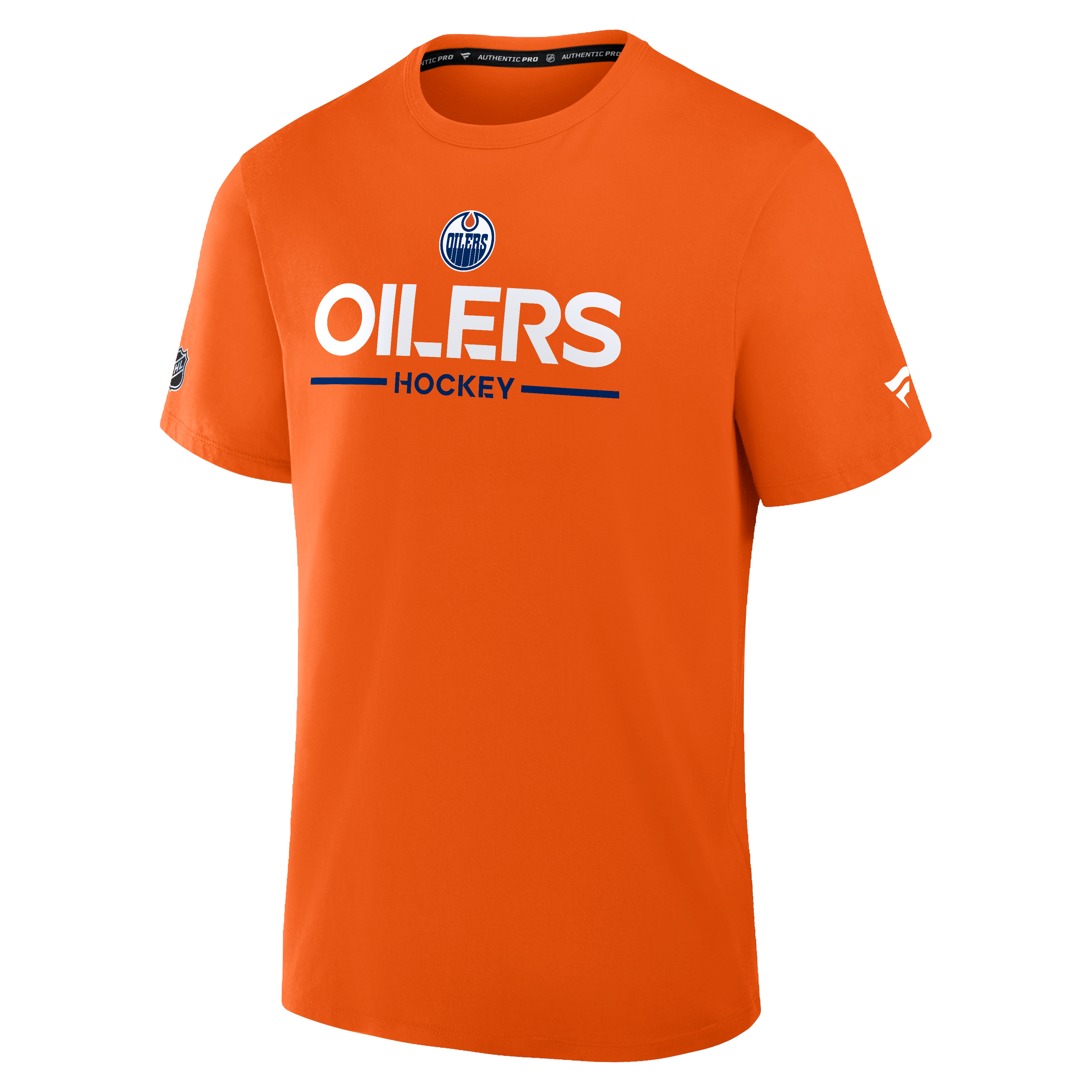 T-shirt authentique Pro Primary orange Fanatics des Oilers d'Edmonton pour homme