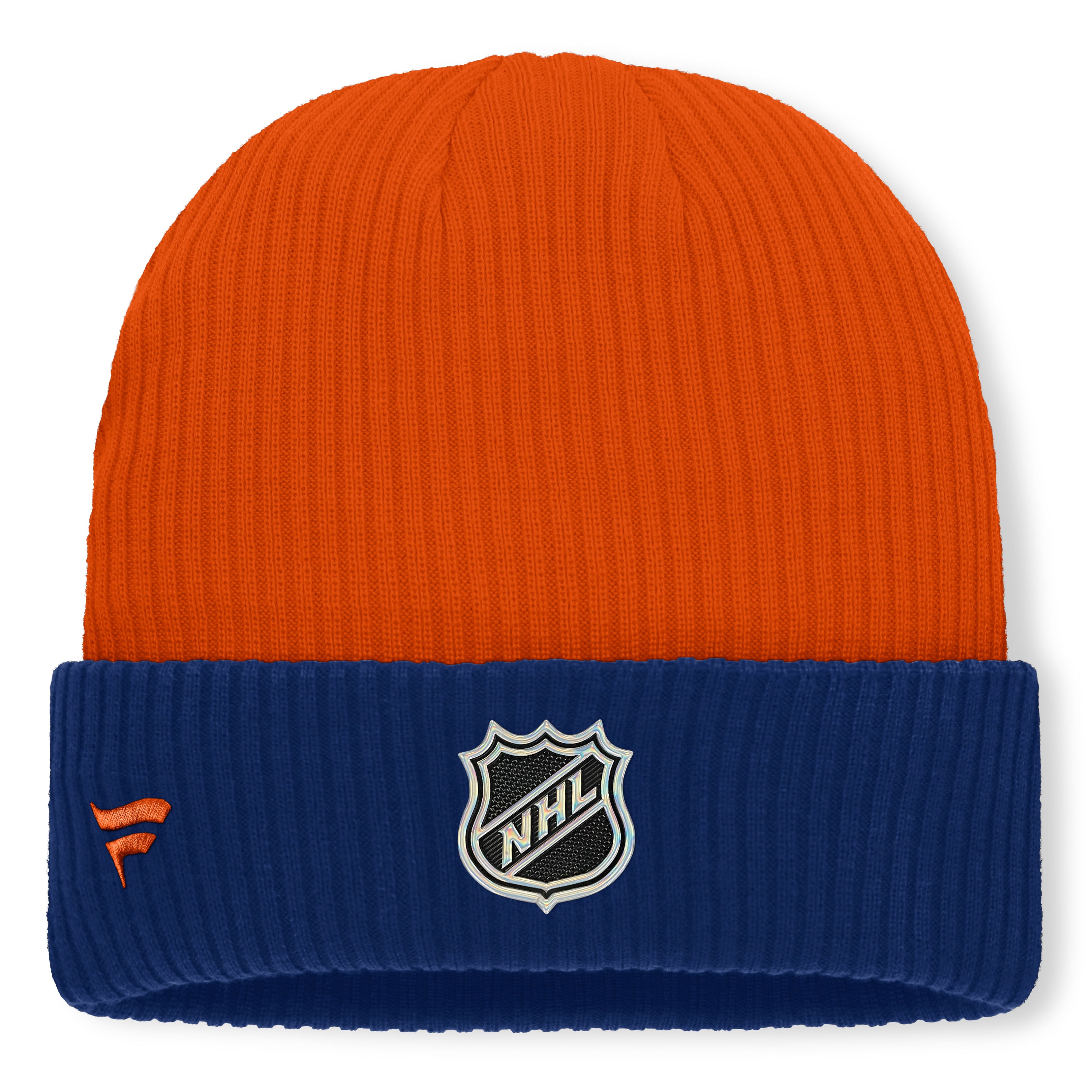 Men's Fanatics Orange Edmonton Oilers Authentic Pro Rink Cuffed Knit Hat