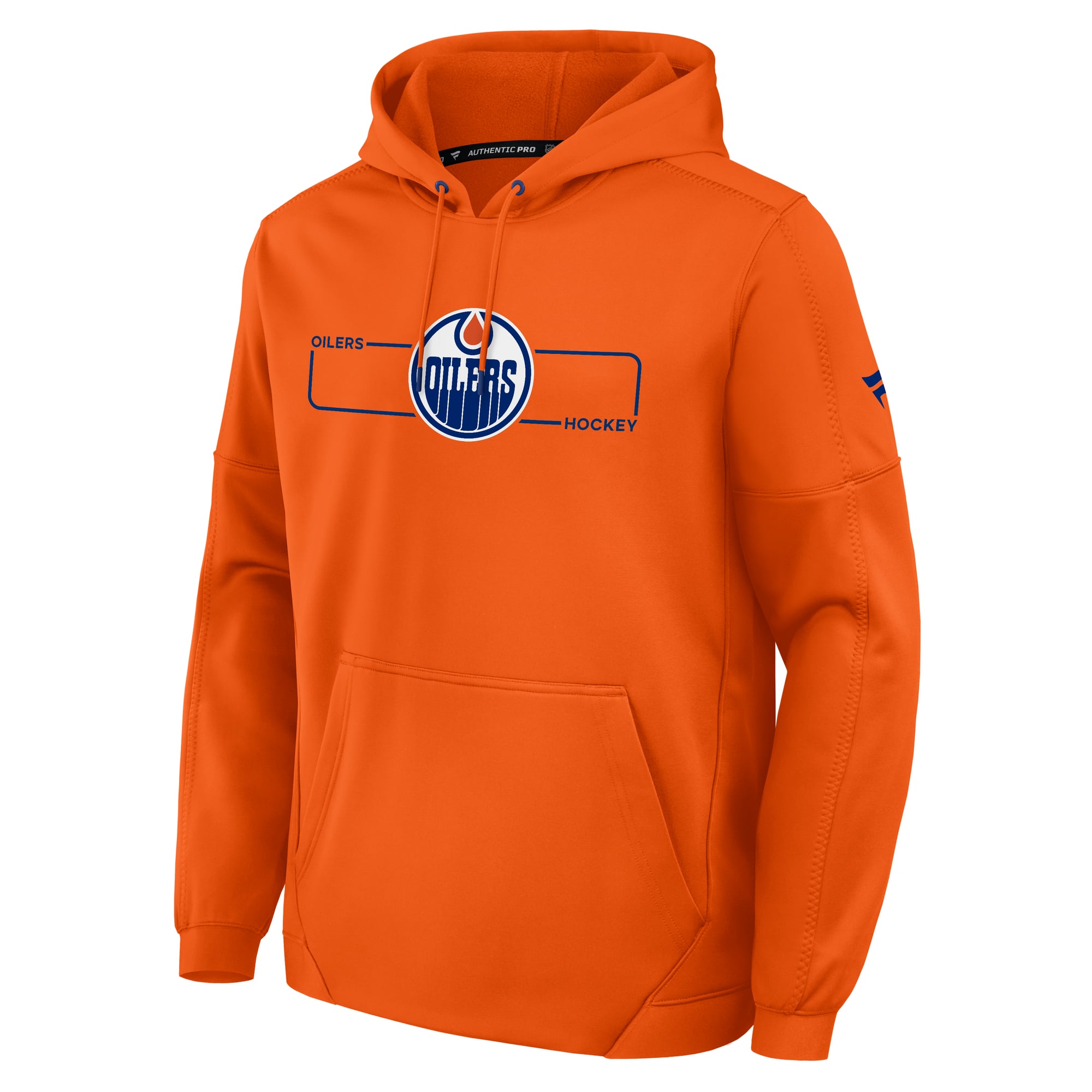 Men's Fanatics Royal Edmonton Oilers Authentic Pro Rink Fleece Pullover Hoodie