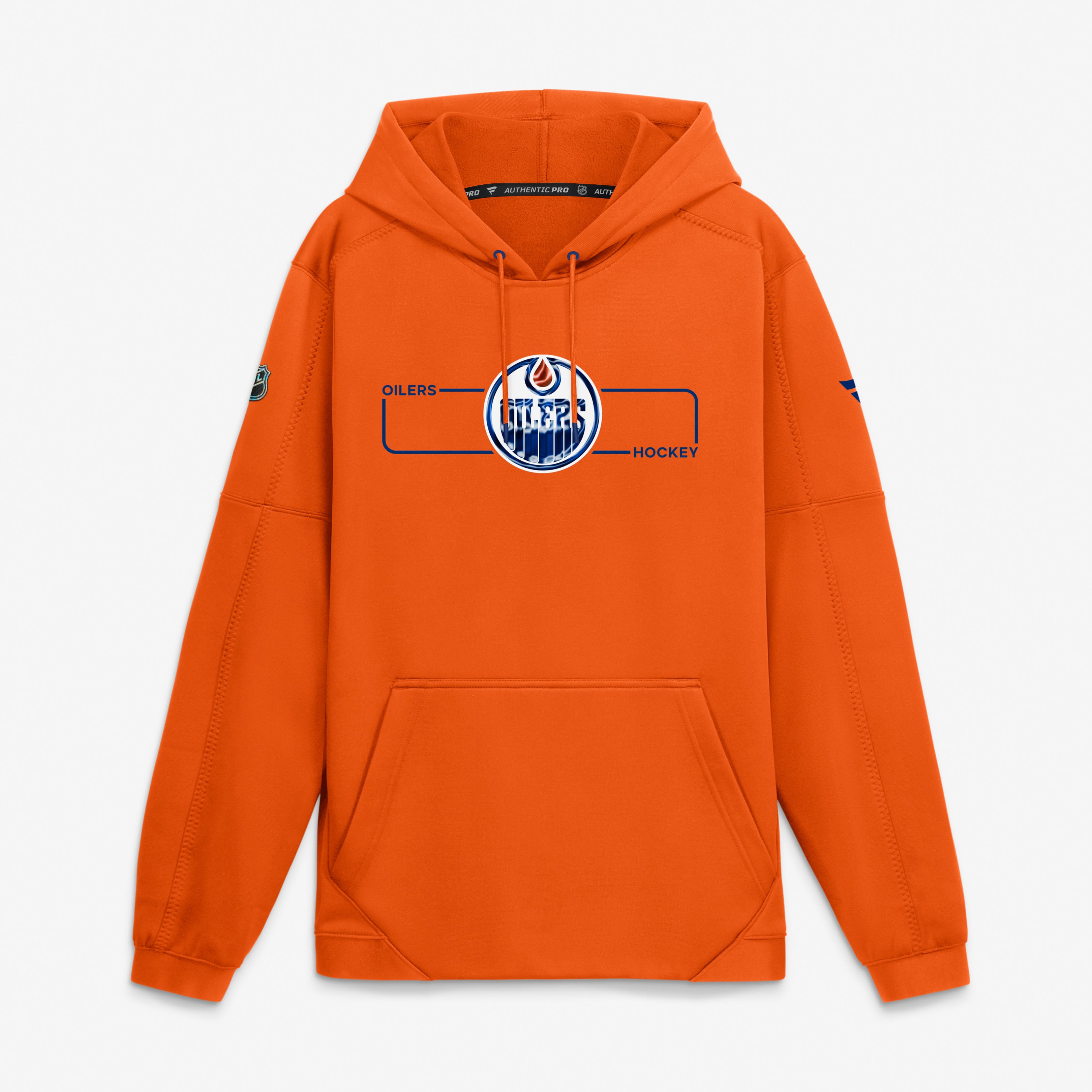 Sweat à capuche polaire authentique Fanatics Royal Edmonton Oilers Pro Rink pour homme
