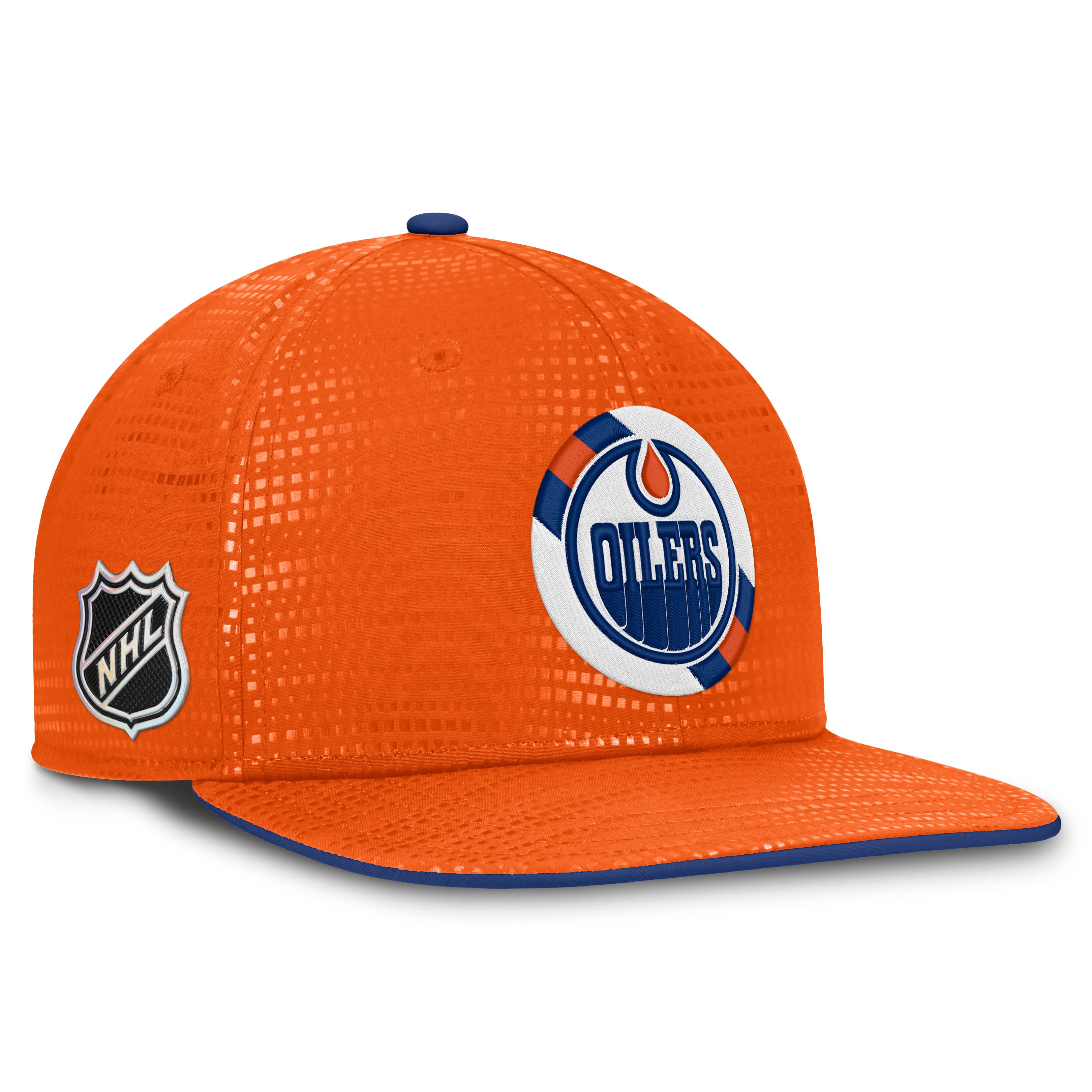 Men's Fanatics Orange Edmonton Oilers Authentic Pro Rink Square Visor Snapback Hat