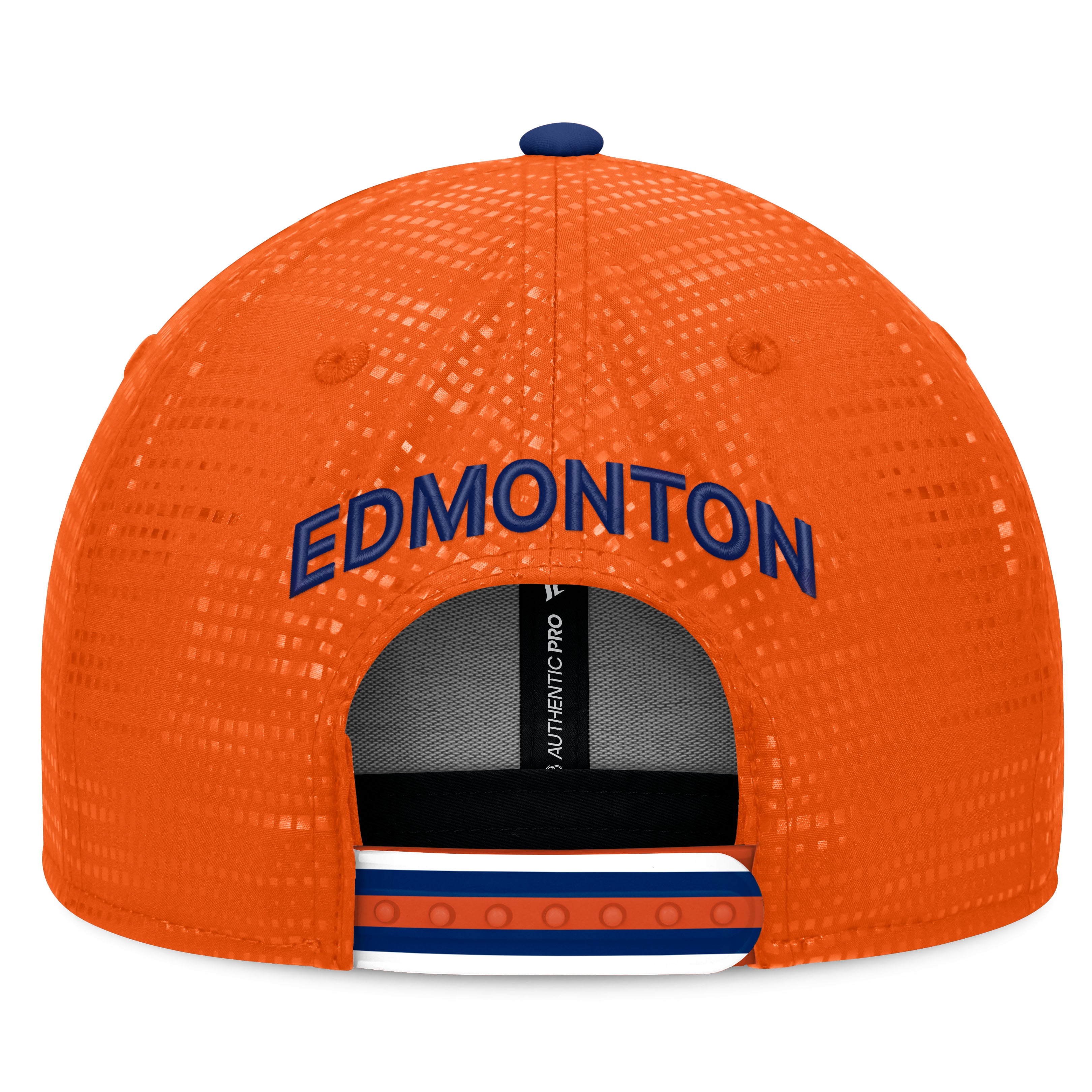 Men's Fanatics Orange Edmonton Oilers Authentic Pro Rink Square Visor Snapback Hat