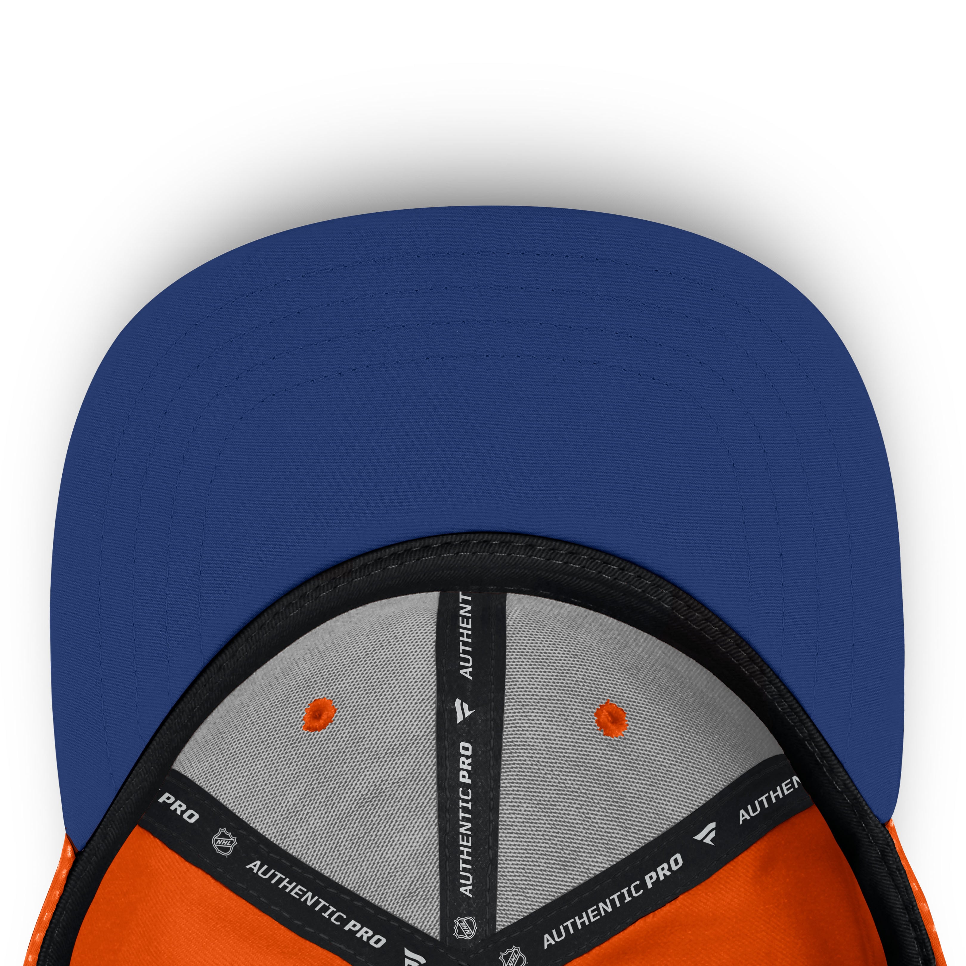 Men's Fanatics Orange Edmonton Oilers Authentic Pro Rink Square Visor Snapback Hat