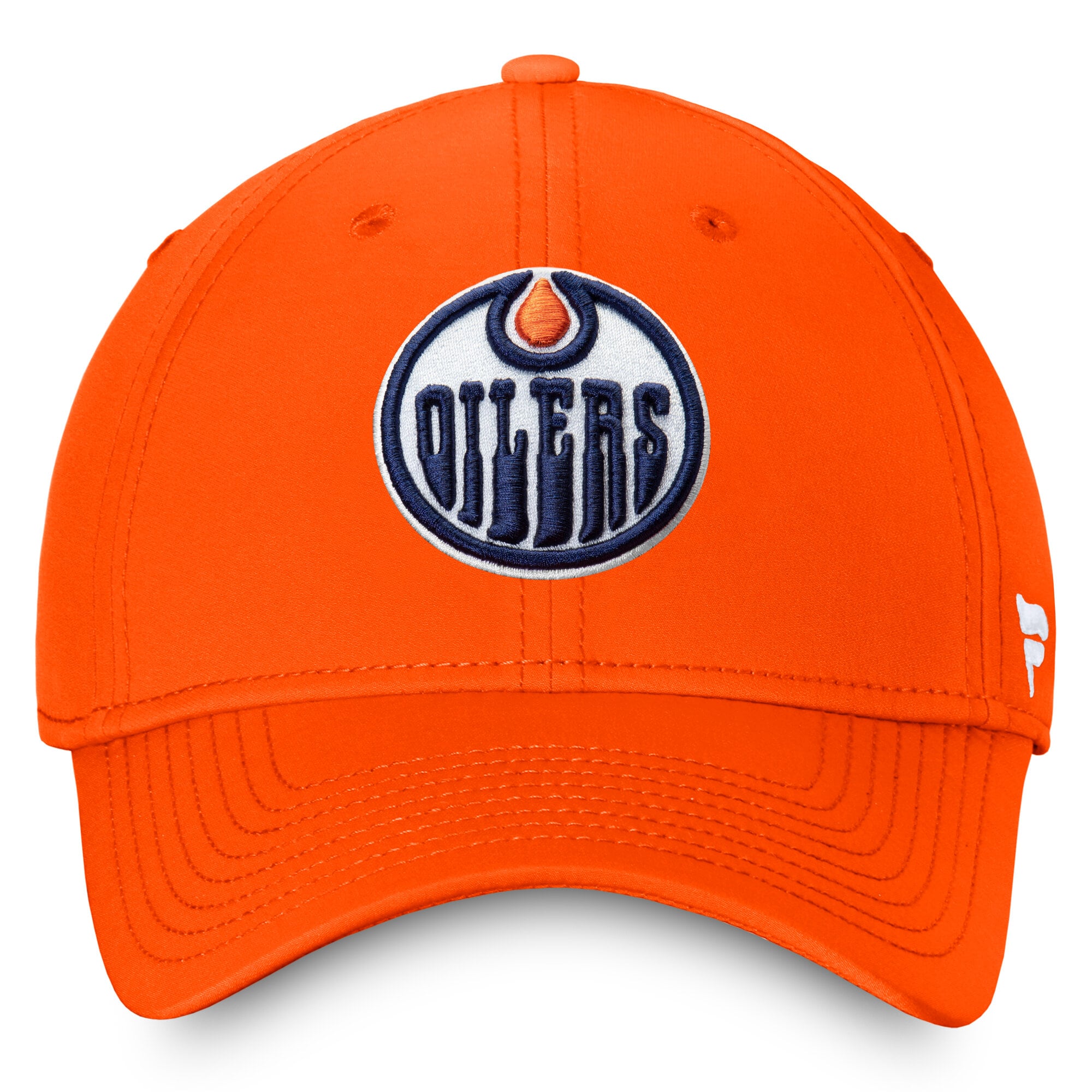 Casquette Fanatics orange pour homme avec logo principal Flex des Oilers d'Edmonton