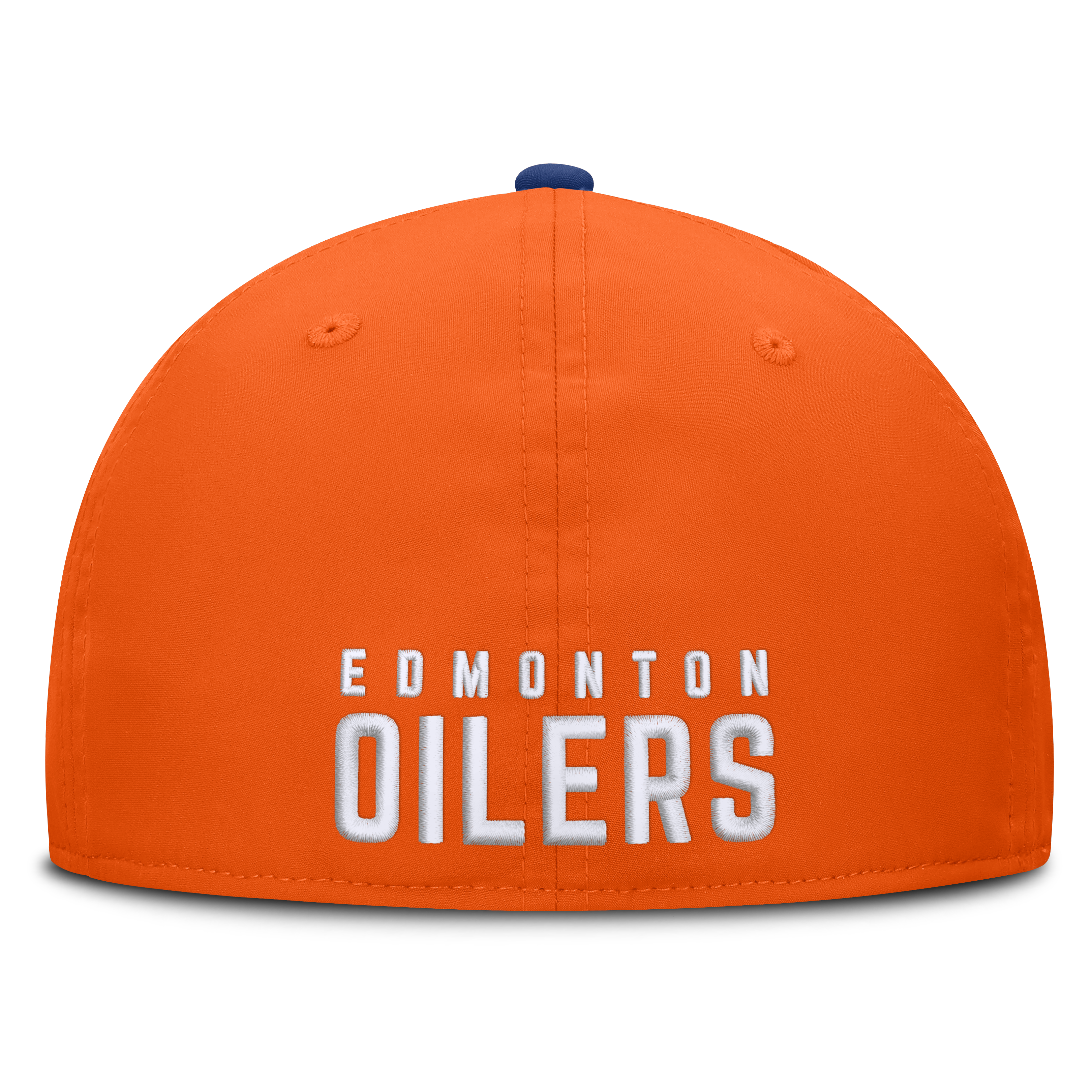 Casquette extensible Fanatics orange/bleue Edmonton Oilers pour homme