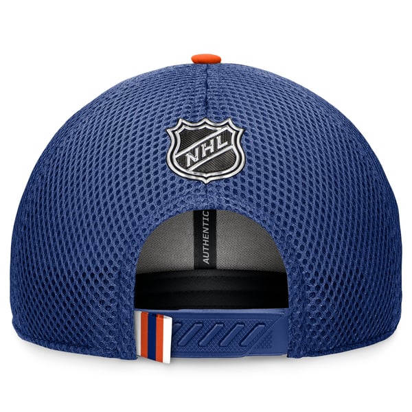 Casquette Camionneur Edmonton Oilers Fanatics - Édition Repêchage NHL 2024, Couleur Bleue, Taille Unique - Neuf