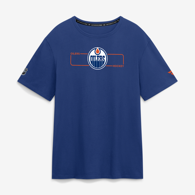 Men's Edmonton Oilers Fanatics Royal Authentic Pro Primary Logo T-Shirt