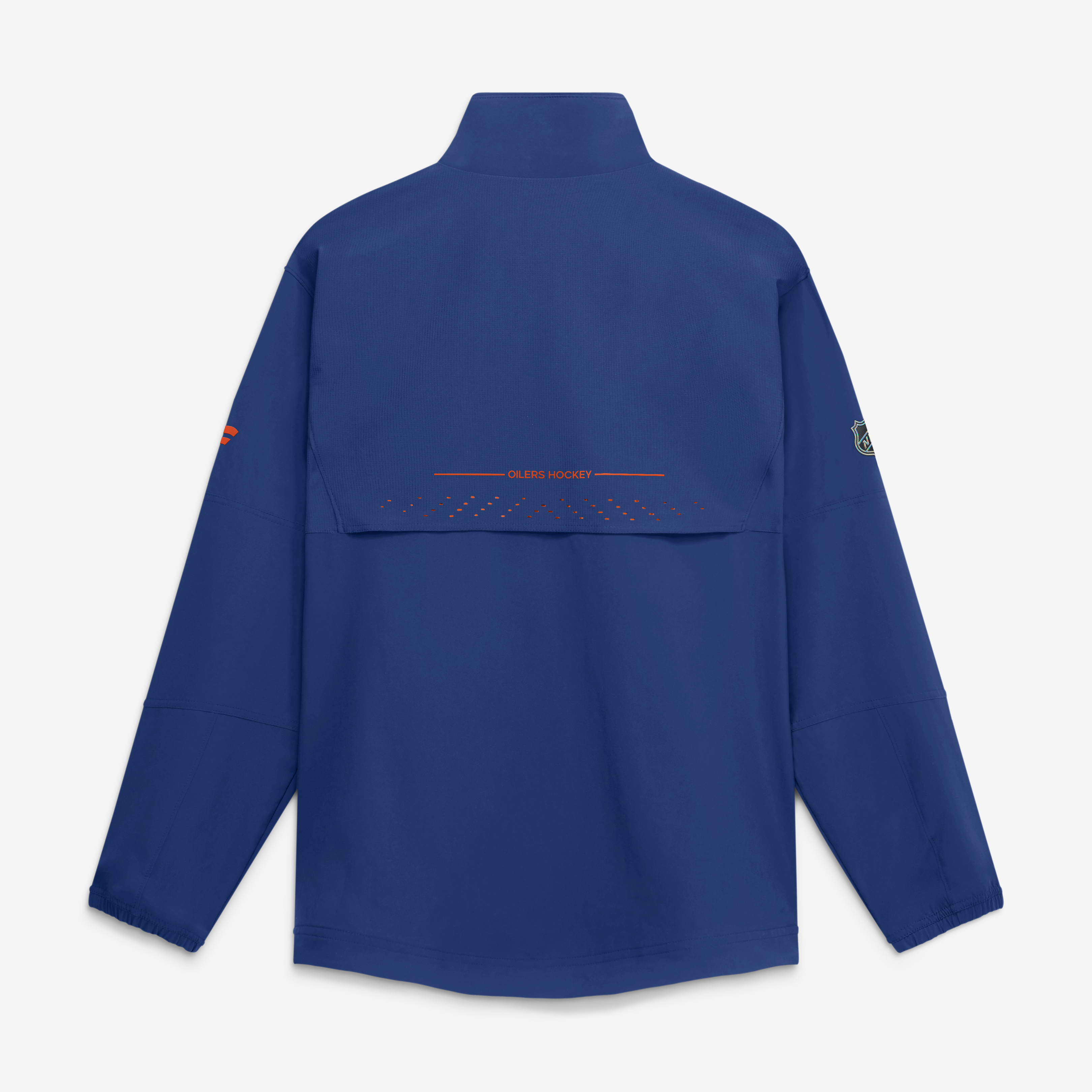 Veste d'entraîneur authentique de patinoire professionnelle Fanatics Royal Edmonton Oilers pour homme