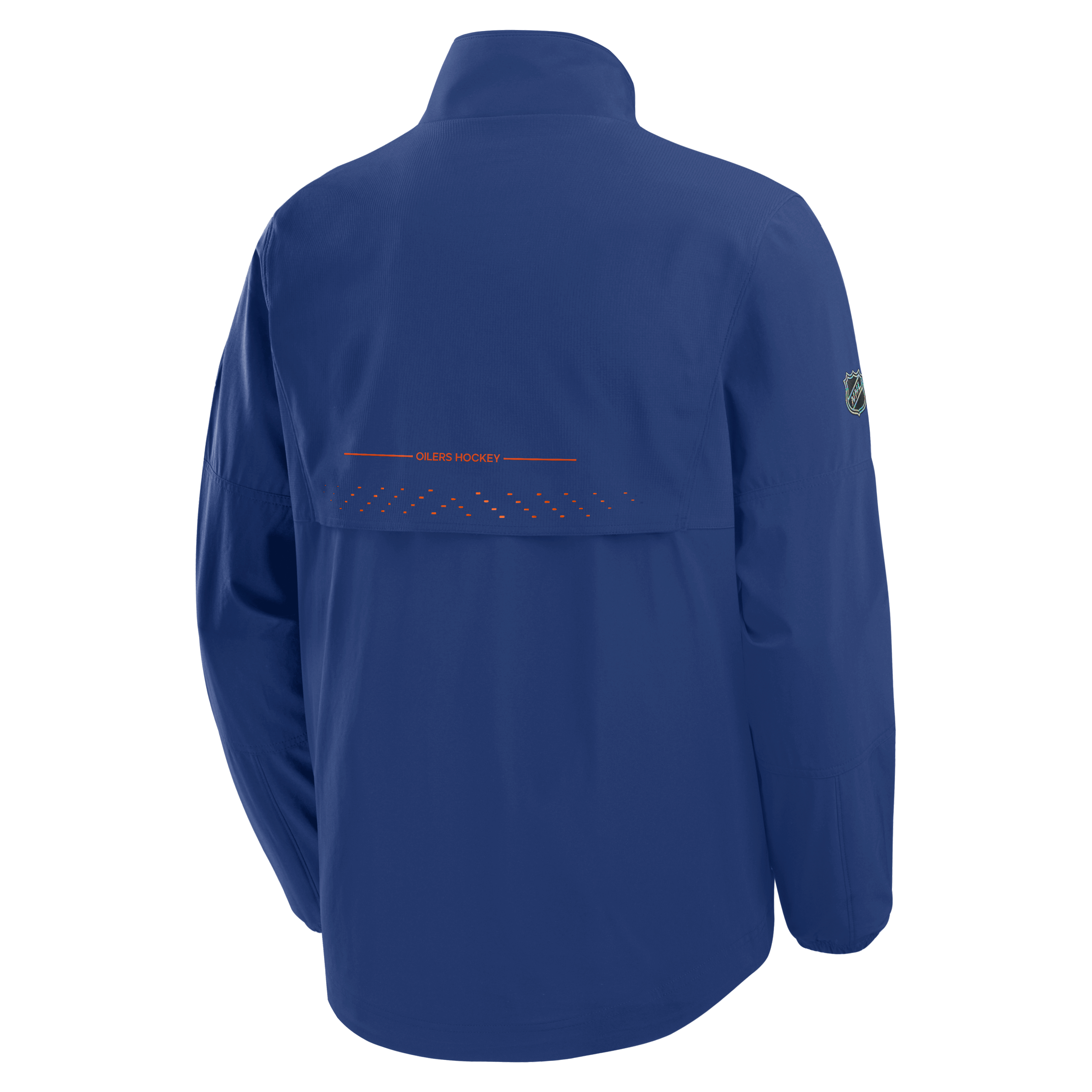 Veste d'entraîneur authentique de patinoire professionnelle Fanatics Royal Edmonton Oilers pour homme