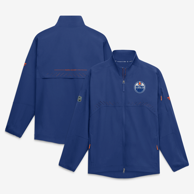Edmonton Oilers Fanatics Authentic Pro Rink Coaches Jacket - Royal