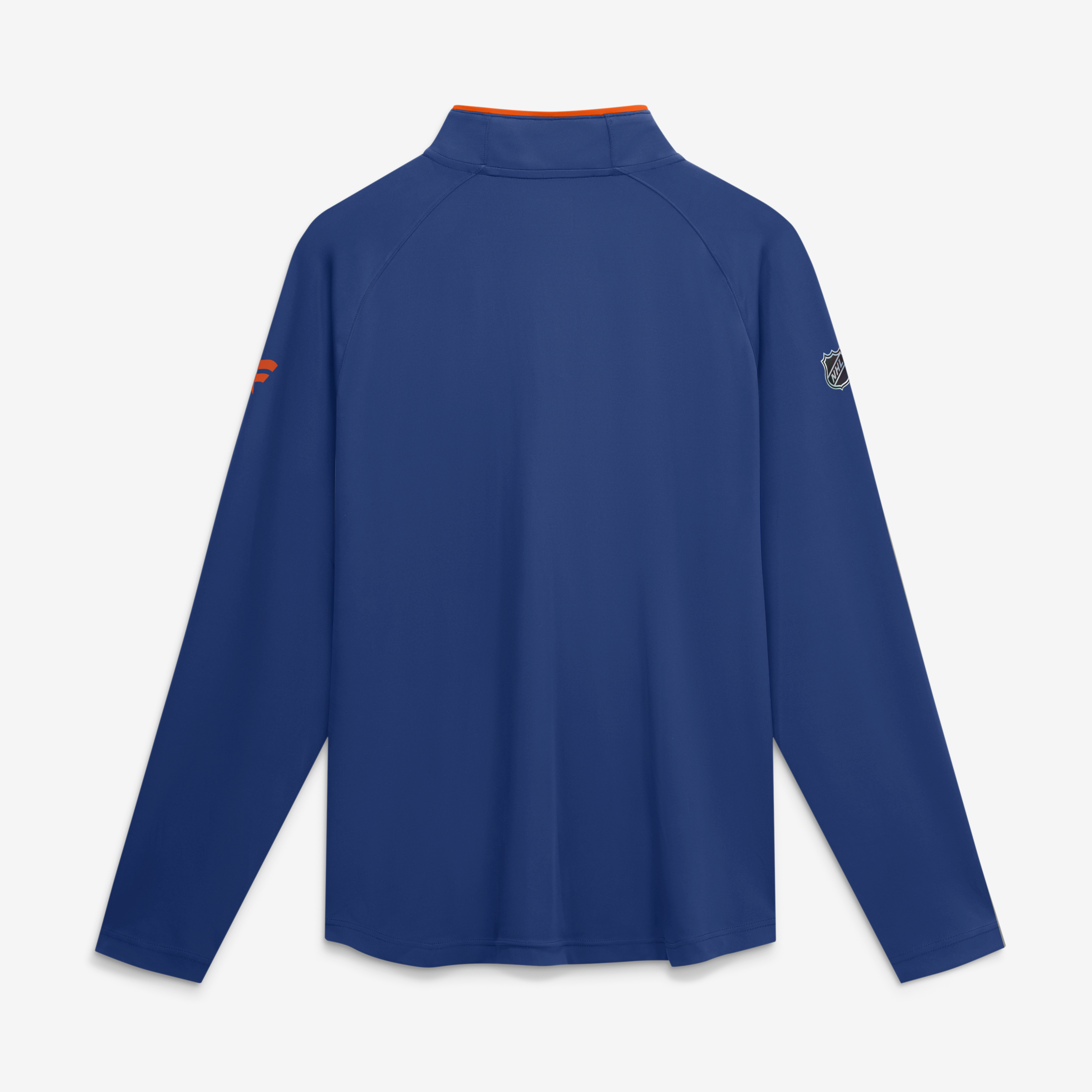 Men's Fanatics Royal Edmonton Oilers Authentic Pro Rink Raglan Lightweight Quarter-Zip Pullover