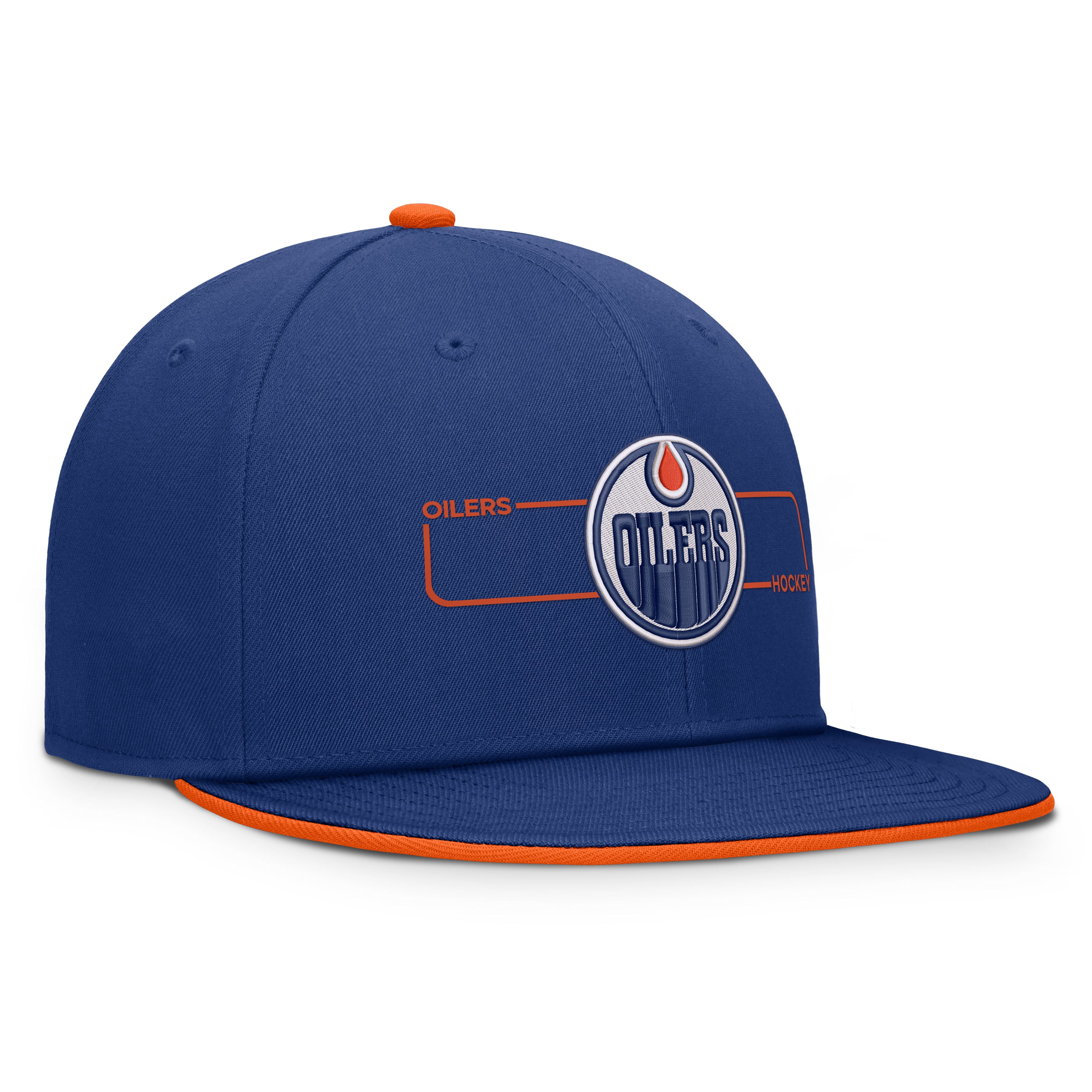 Men's Fanatics Royal Edmonton Oilers Authentic Pro Rink Snapback Hat