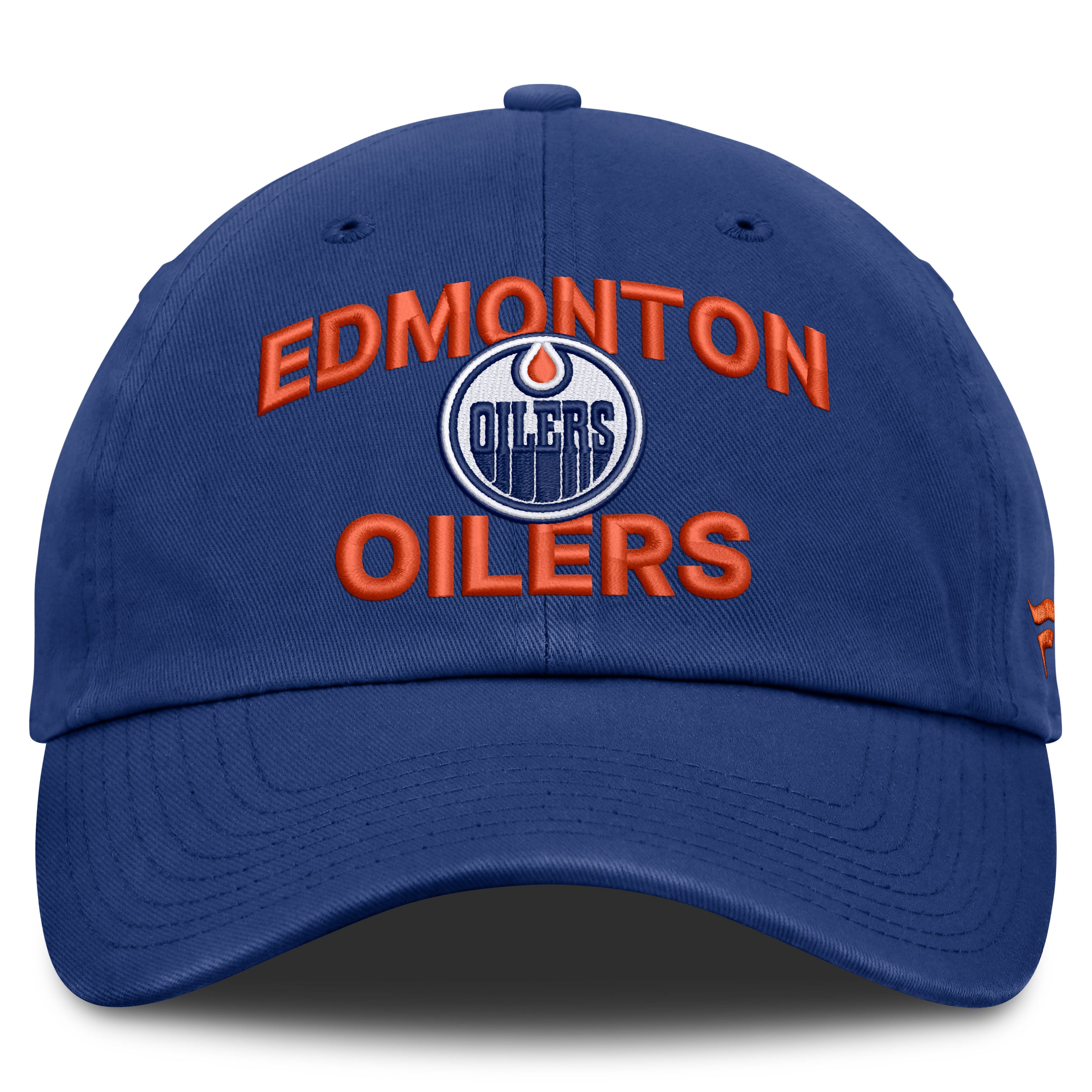 Casquette Fanatics Royal Edmonton Oilers Authentic Pro Rink Soft Wash ajustable pour homme