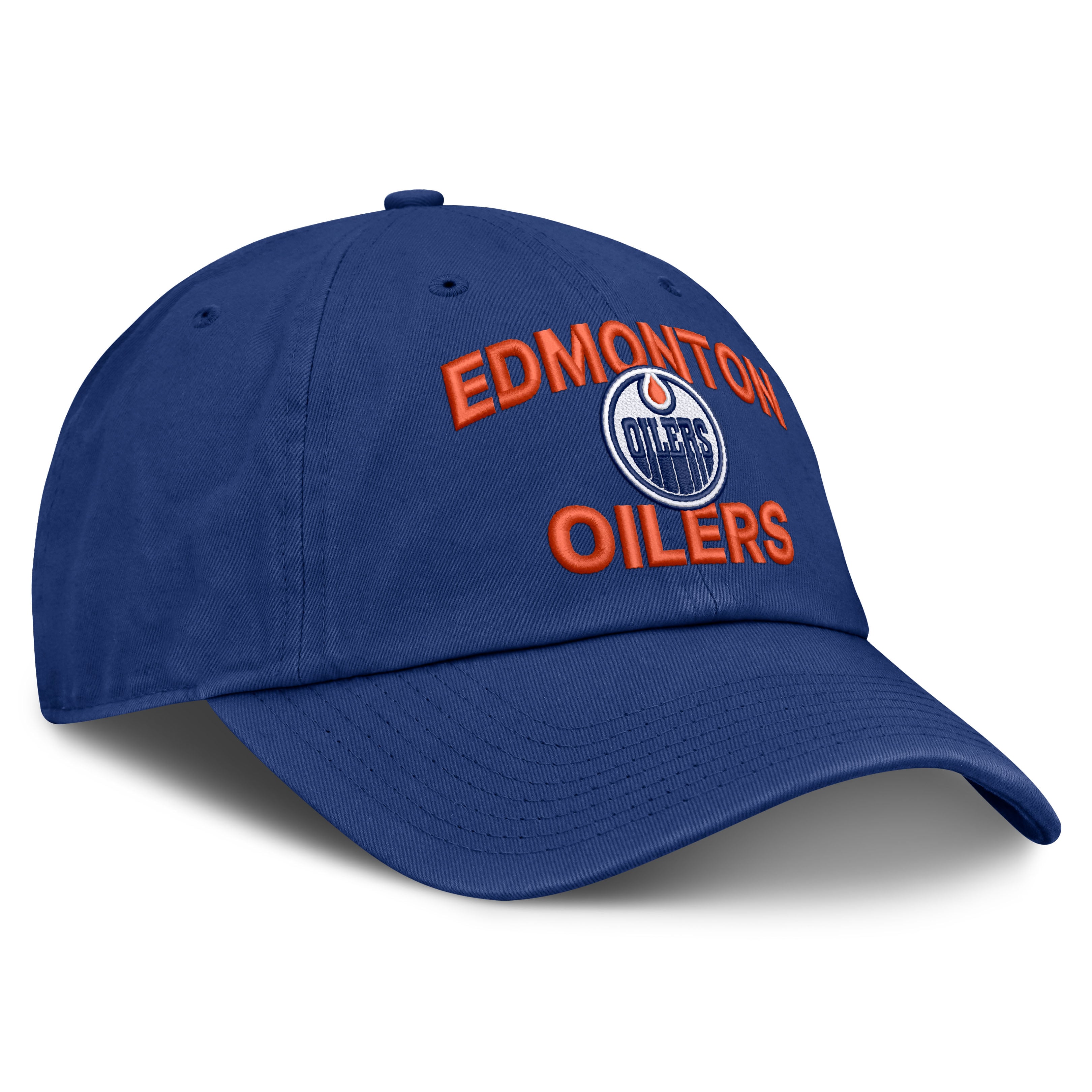 Casquette Fanatics Royal Edmonton Oilers Authentic Pro Rink Soft Wash ajustable pour homme