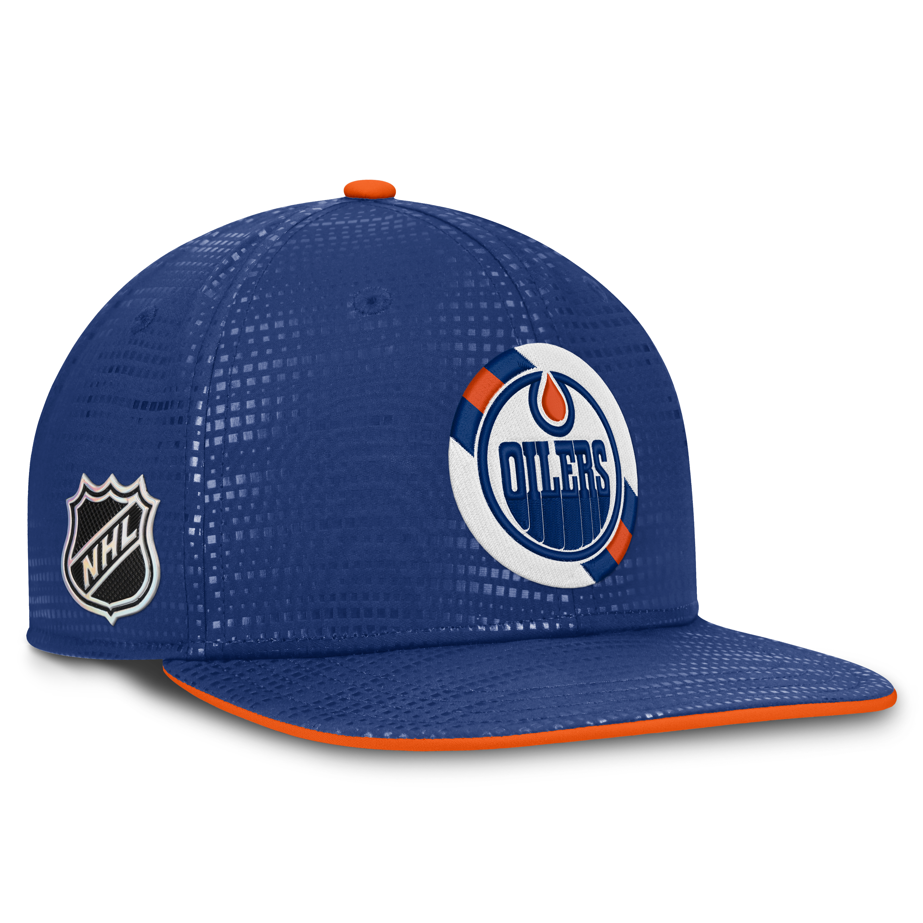 Casquette à visière carrée authentique Fanatics Royal Edmonton Oilers pour homme