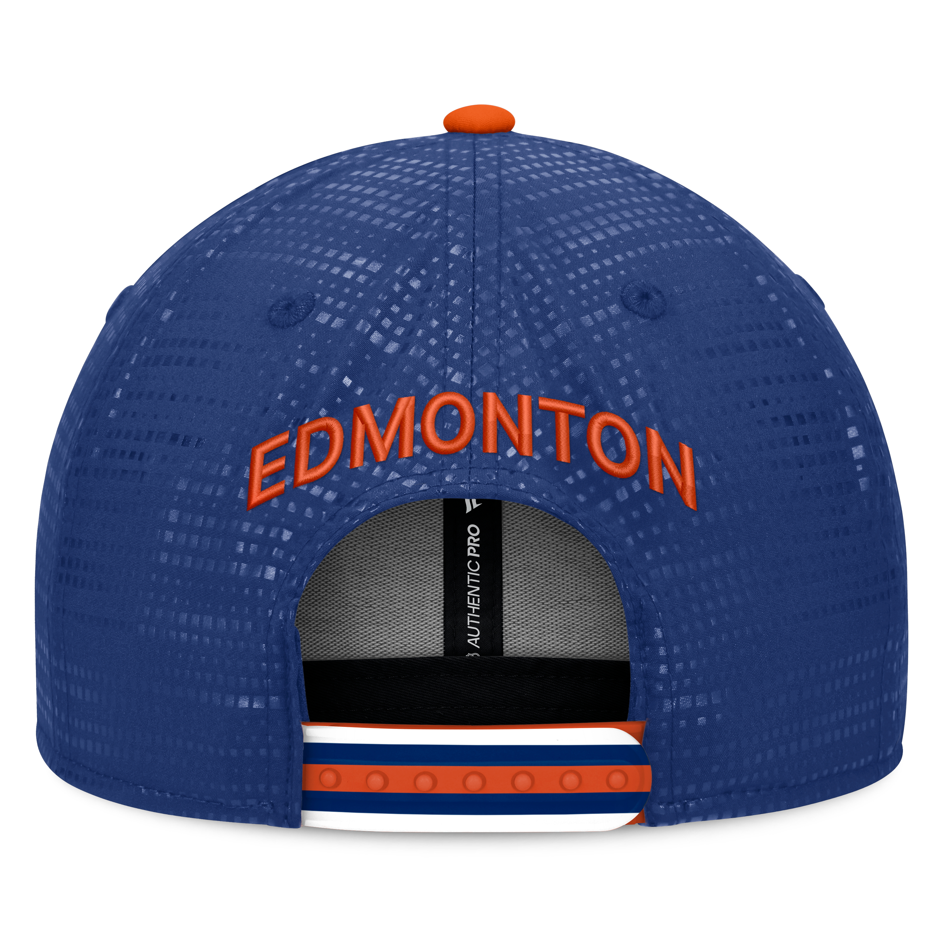 Casquette à visière carrée authentique Fanatics Royal Edmonton Oilers pour homme