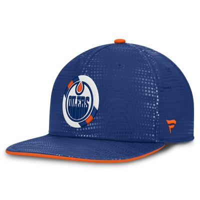 Edmonton Oilers Fanatics Authentic Pro Rink Square Visor Snapback Hat - Royal