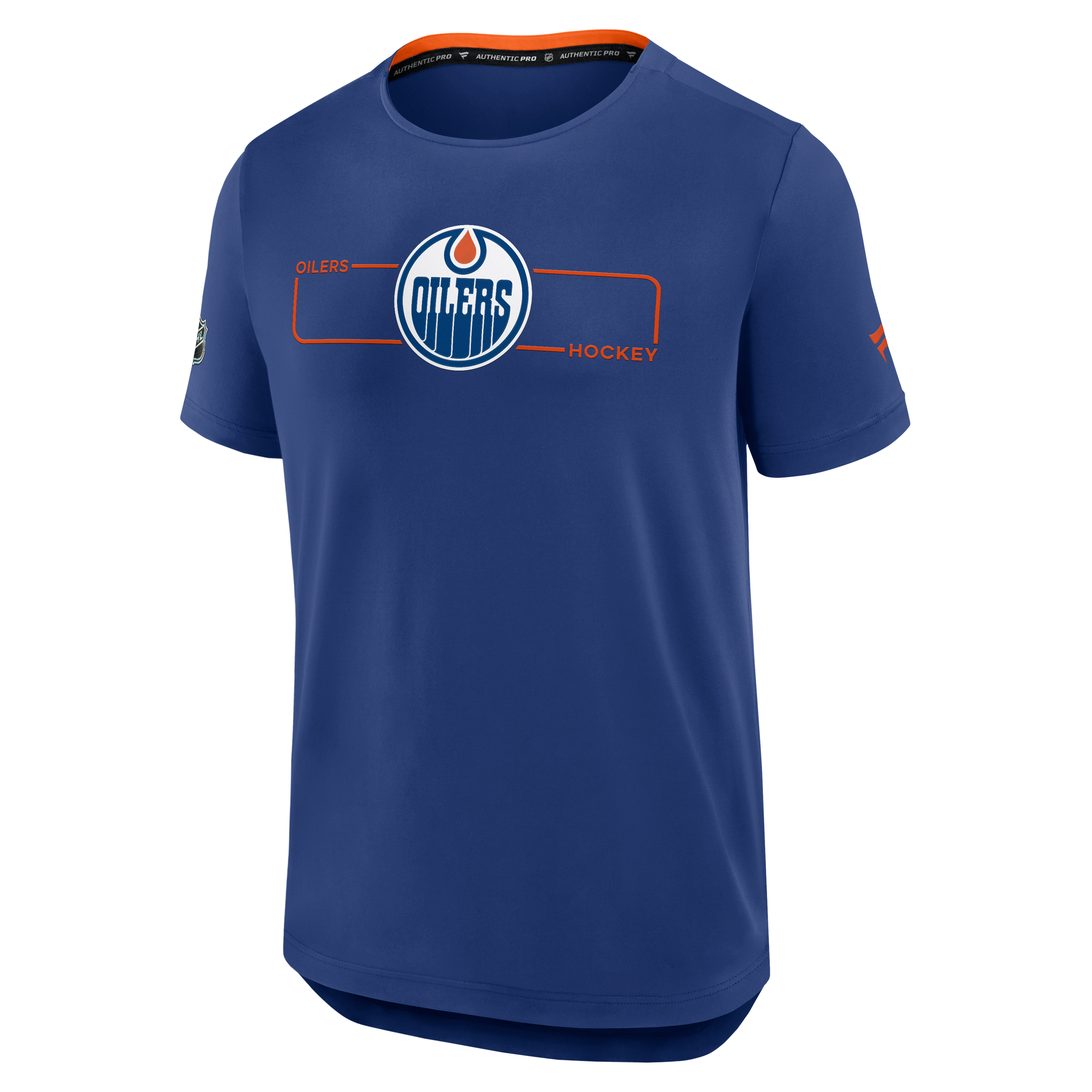 T-shirt technique authentique Fanatics Royal Edmonton Oilers pour homme