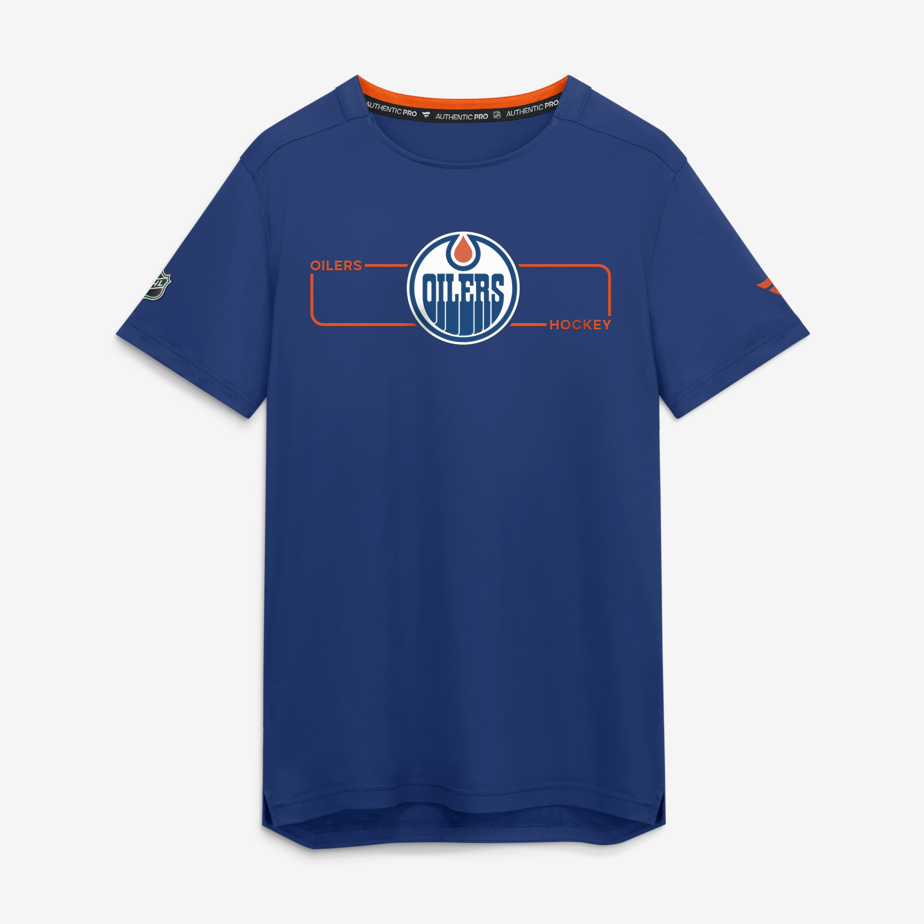 T-shirt technique authentique Fanatics Royal Edmonton Oilers pour homme