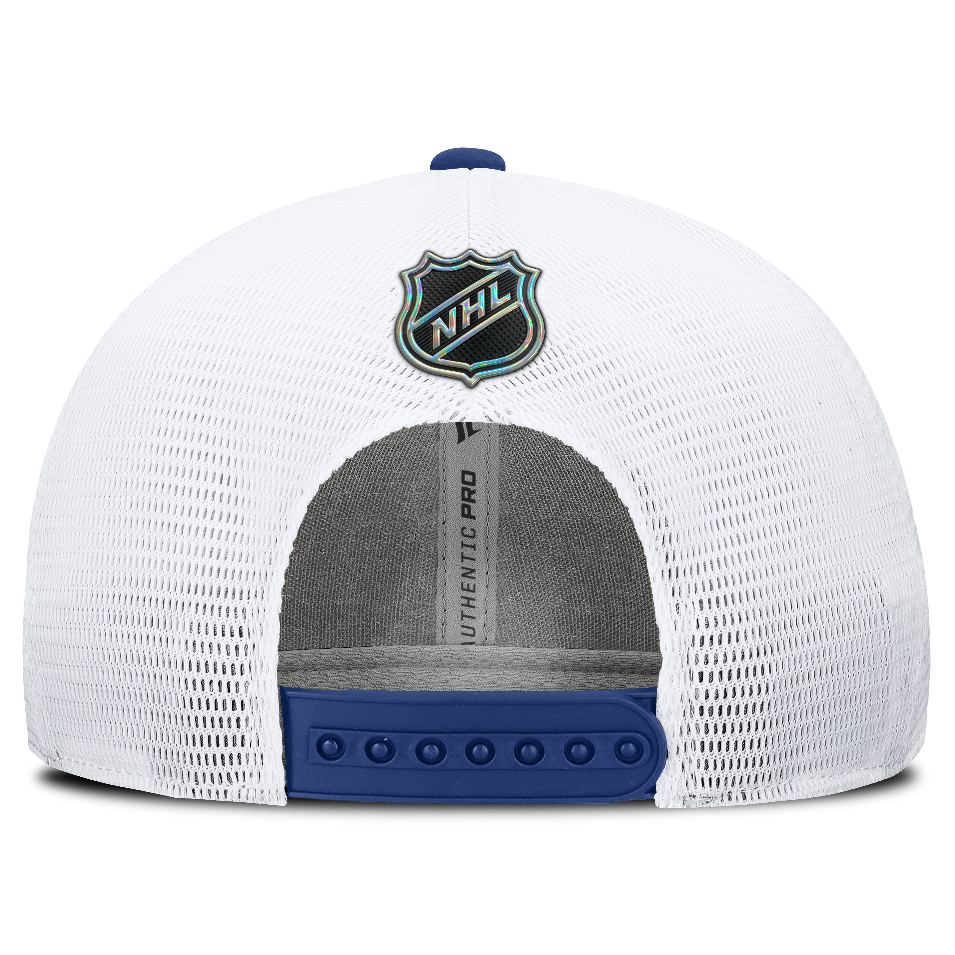 Men's Fanatics Royal Edmonton Oilers Authentic Pro Train Adjustable Meshback Hat