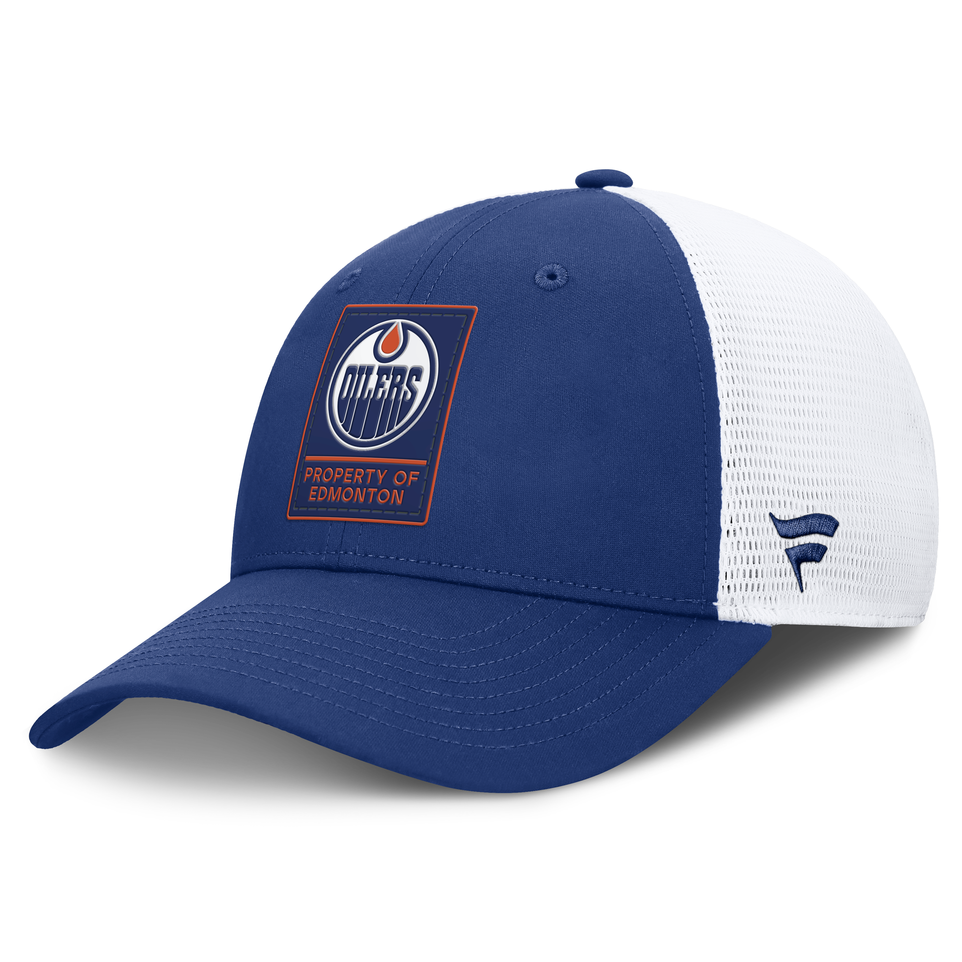 Men's Fanatics Royal Edmonton Oilers Authentic Pro Train Adjustable Meshback Hat