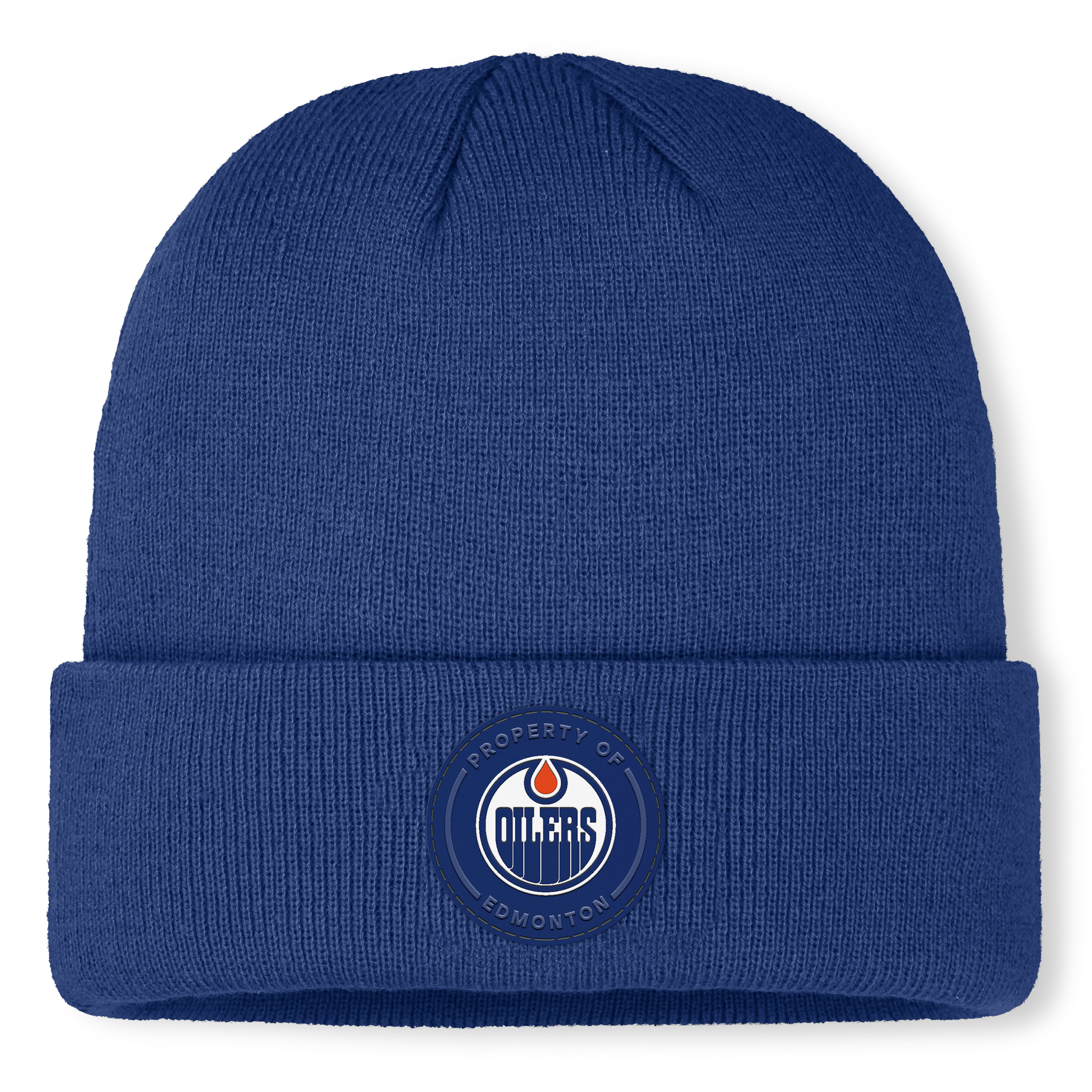 Men's Fanatics Royal Edmonton Oilers Authentic Pro Train Cuffed Knit Hat