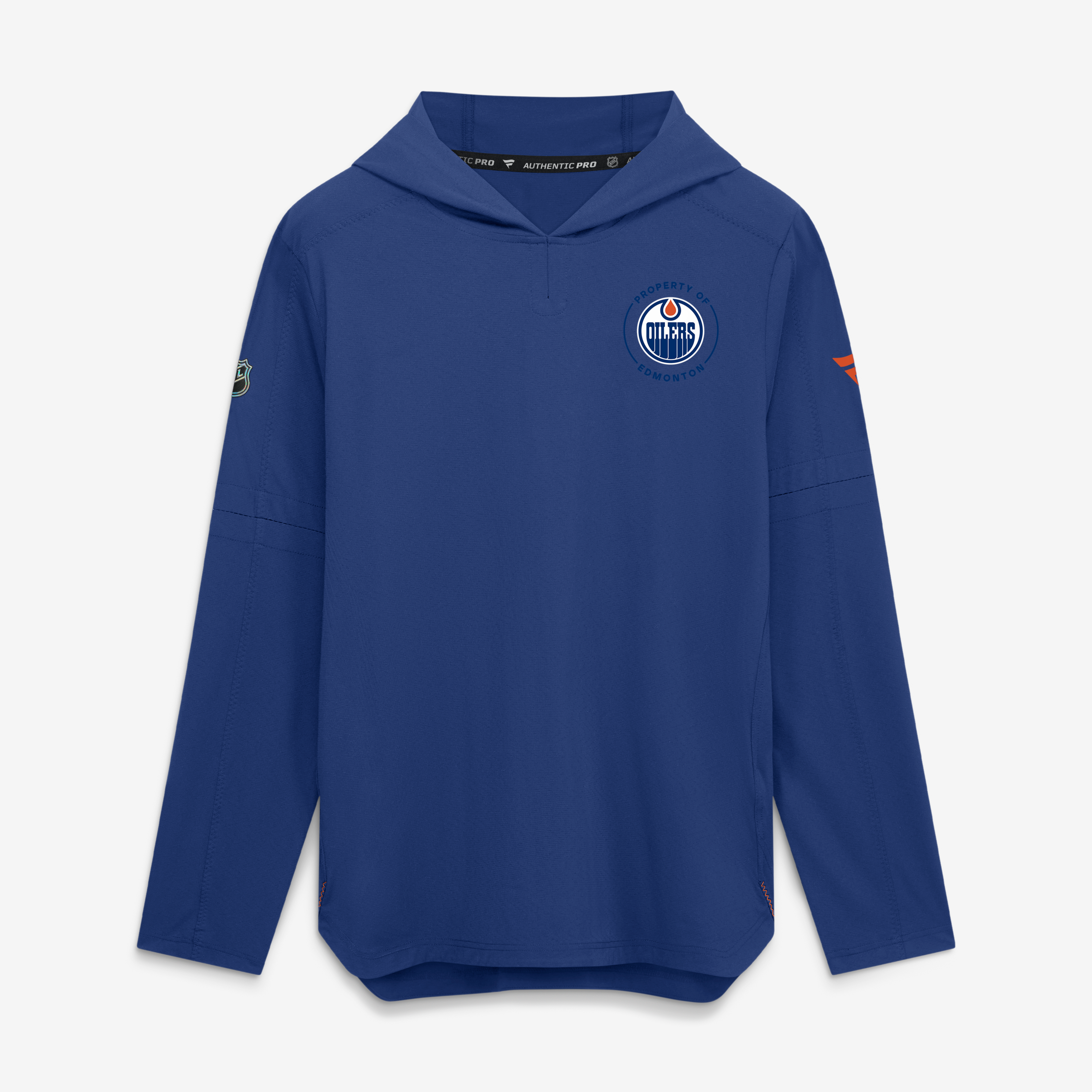 Men's Fanatics Royal Edmonton Oilers Authentic Pro Train Lightweight Pullover Hoodie