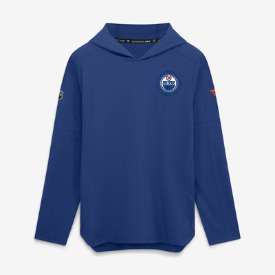 Edmonton Oilers Fanatics Authentic Pro Train Lightweight Pullover Hoodie - Royal