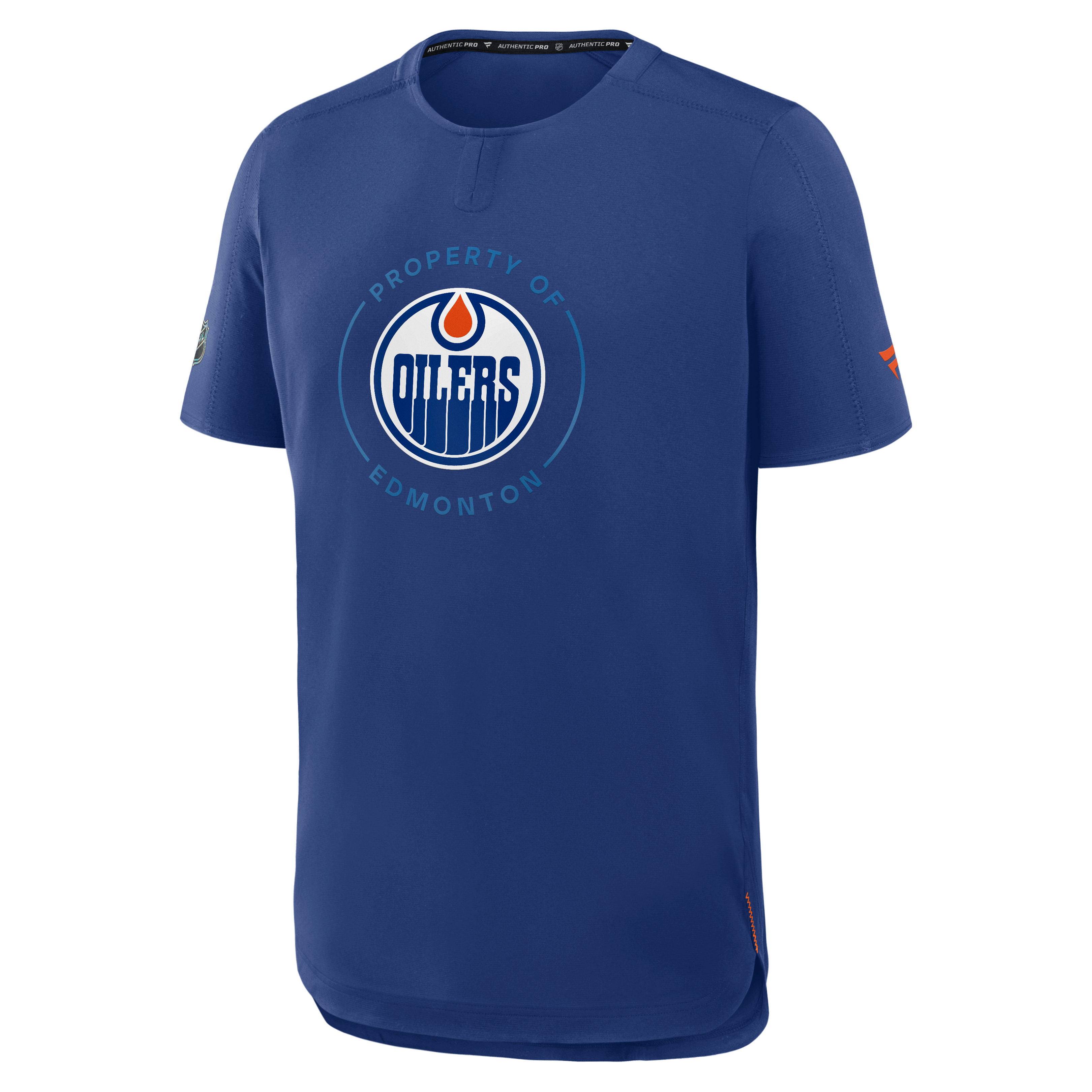 Men's Fanatics Royal Edmonton Oilers Authentic Pro Train Performance T-Shirt