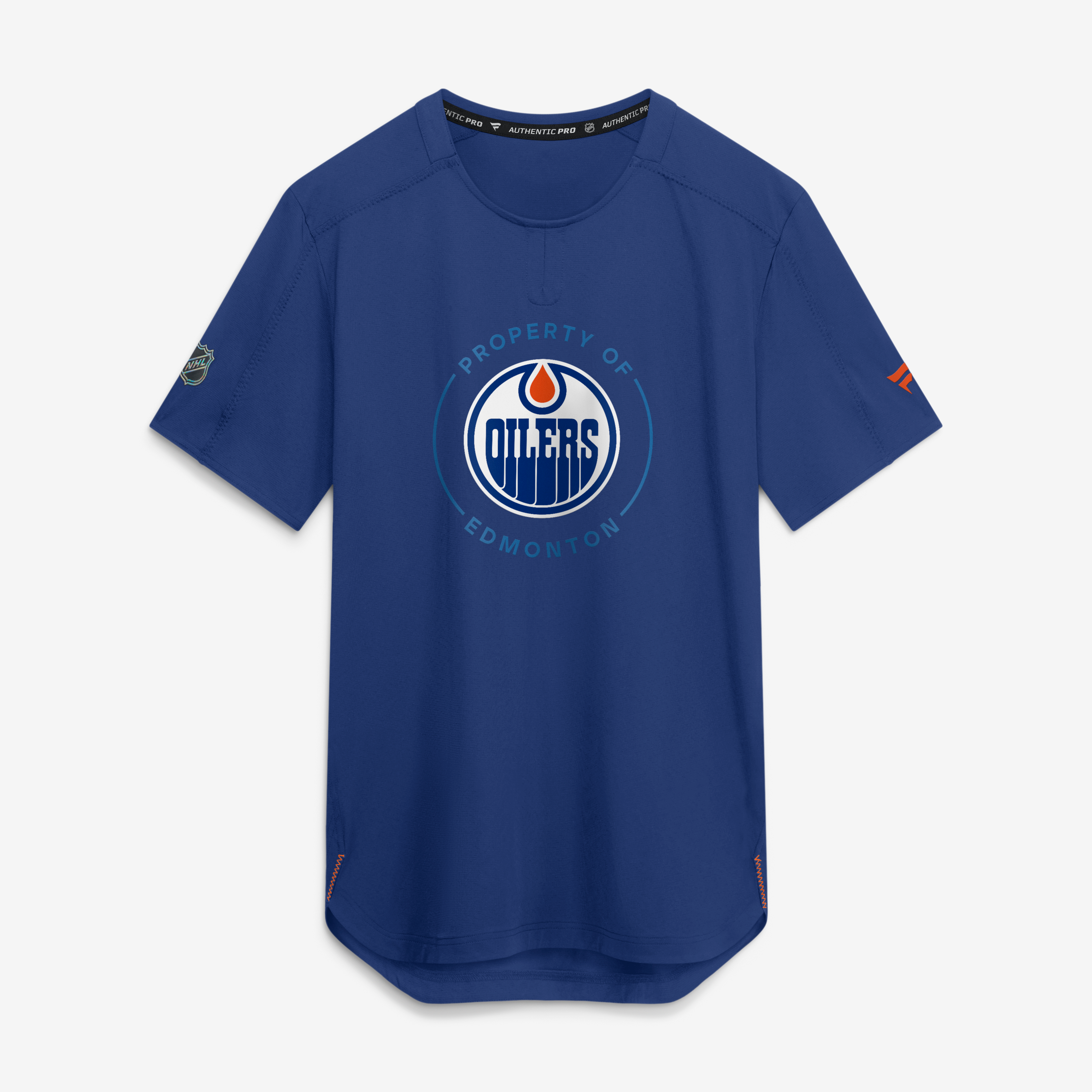 Men's Fanatics Royal Edmonton Oilers Authentic Pro Train Performance T-Shirt