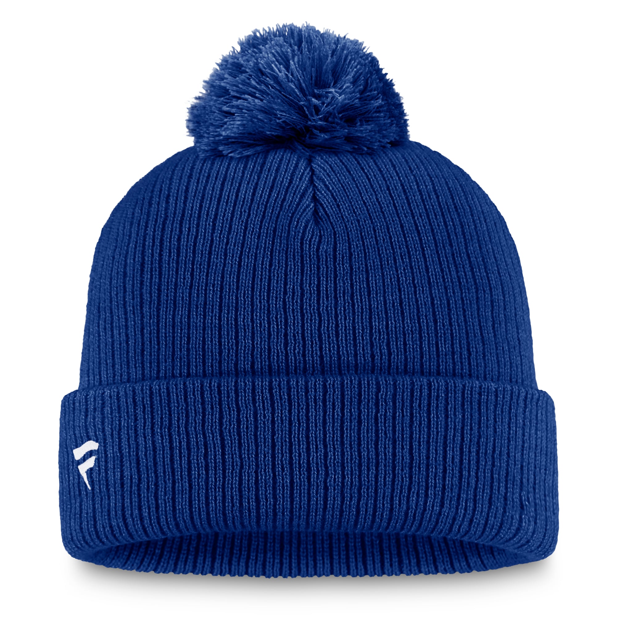 Men's Fanatics Royal Edmonton Oilers Primary Logo Cuffed Knit Hat with Pom