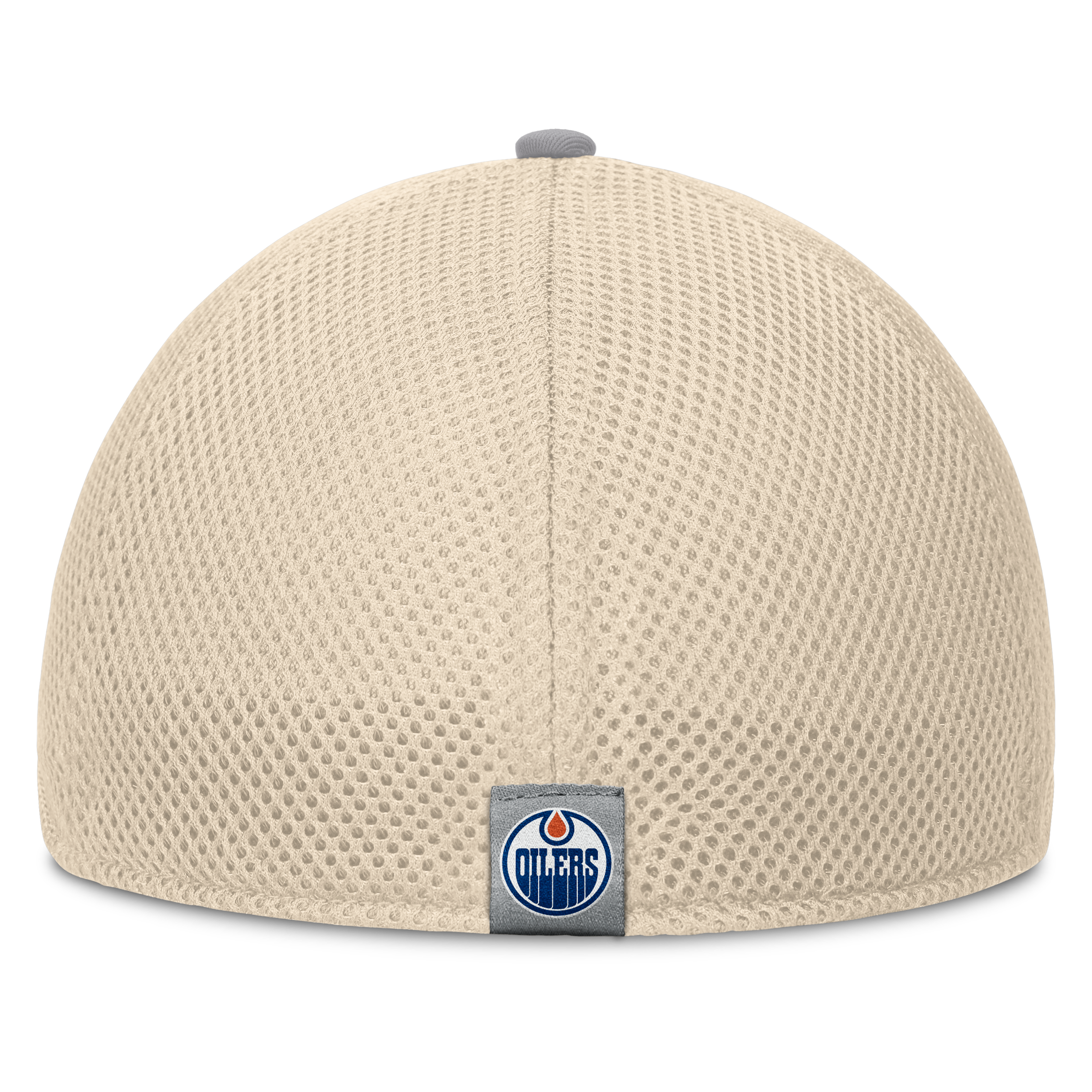 Casquette Fanatics pour homme, couleur beige, modèle Fundamentals des Oilers d'Edmonton.