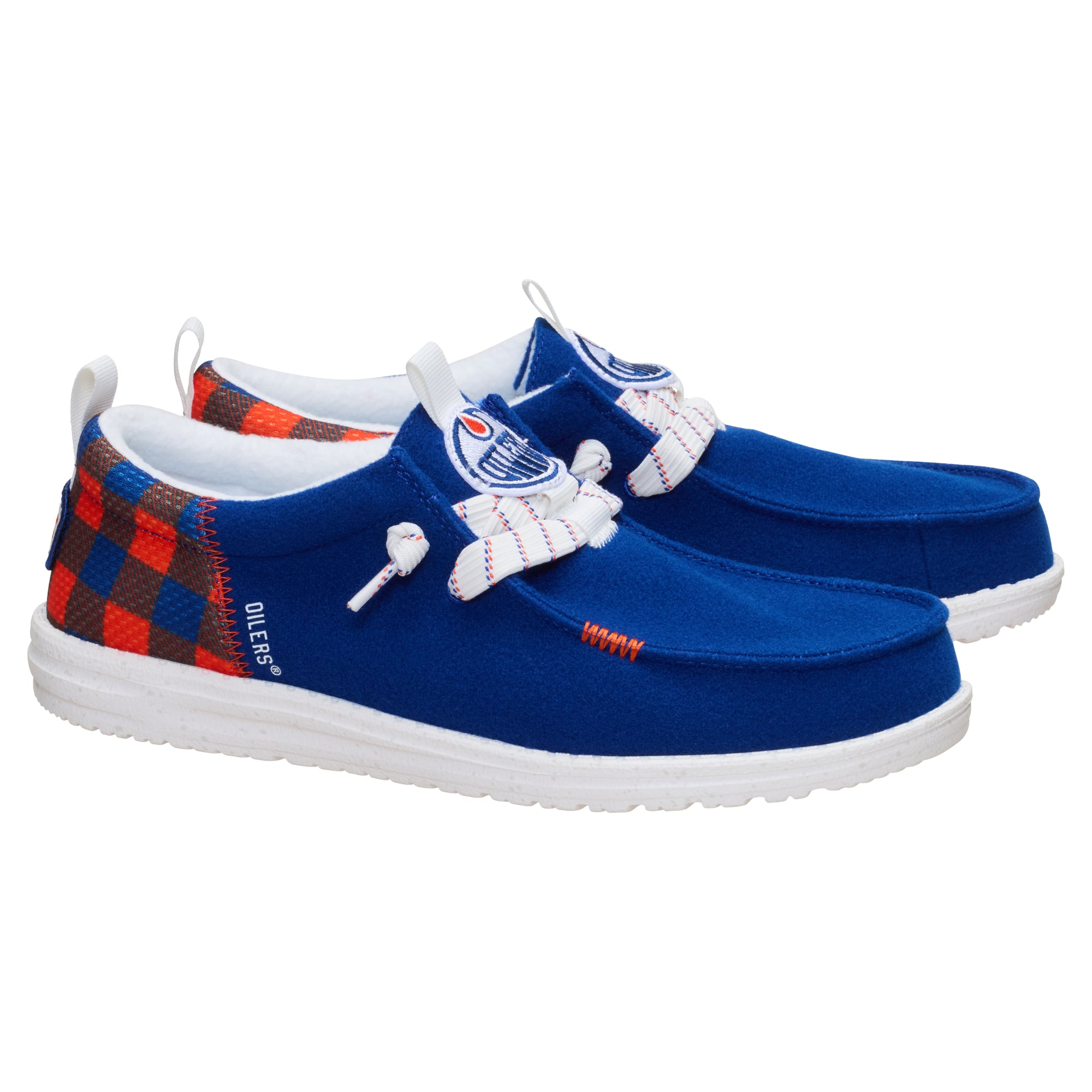 Chaussures décontractées à enfiler pour hommes Hey Dude Blue Edmonton Oilers Wally Funk